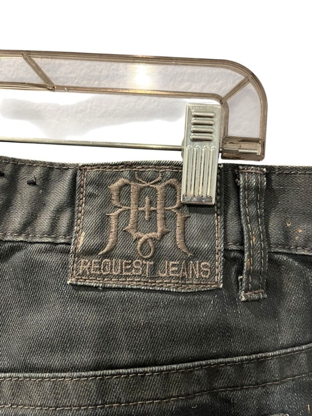 Request Jeans Request Jeans Y2K Size 36x30 Gray Straight Leg Studded Denim Size US 36 / EU 52 - 9 Thumbnail