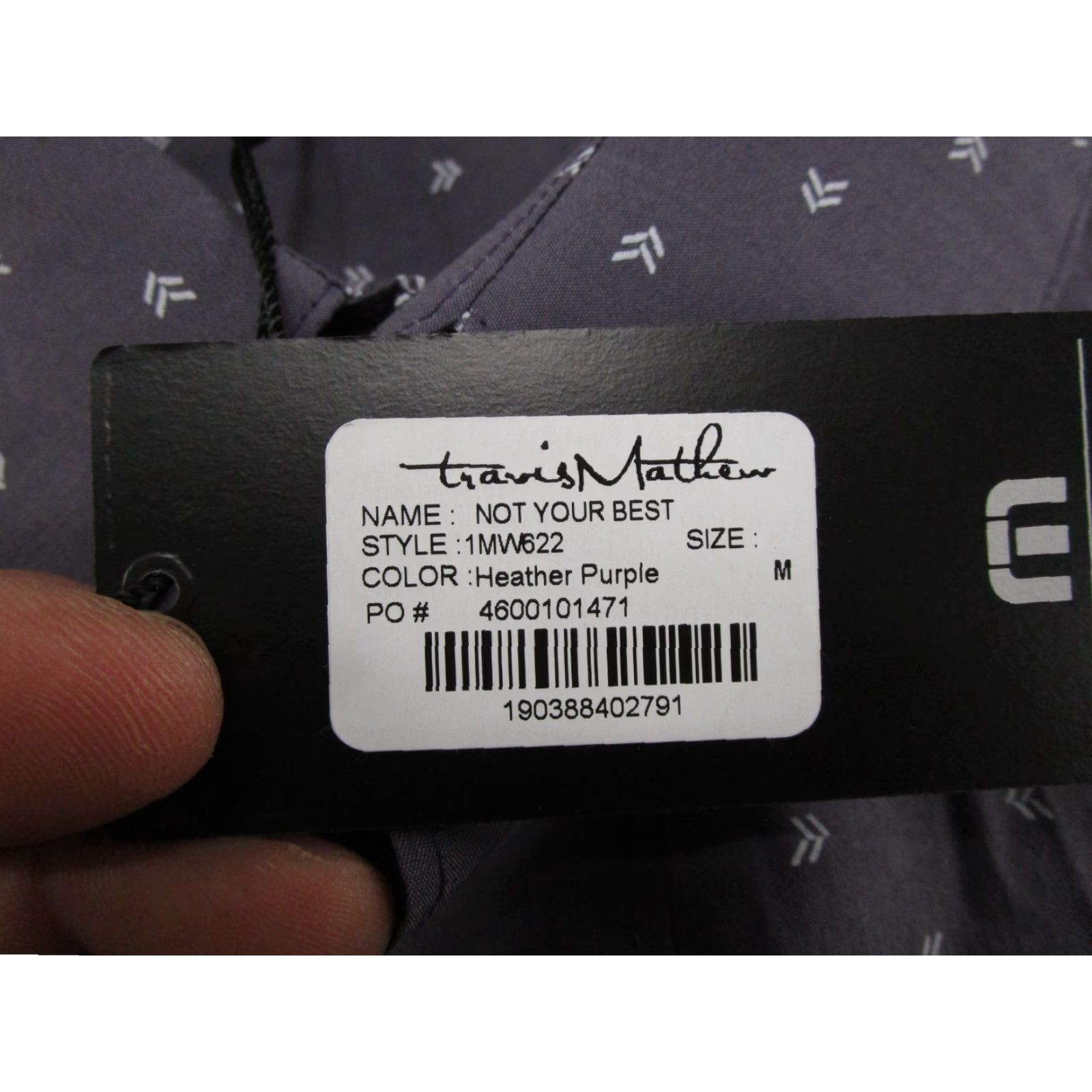TravisMathew Travis Matthew Not Your Best Button Up Shirt SS Heather Purple Size M NEW Size US M / EU 48-50 / 2 - 3 Thumbnail