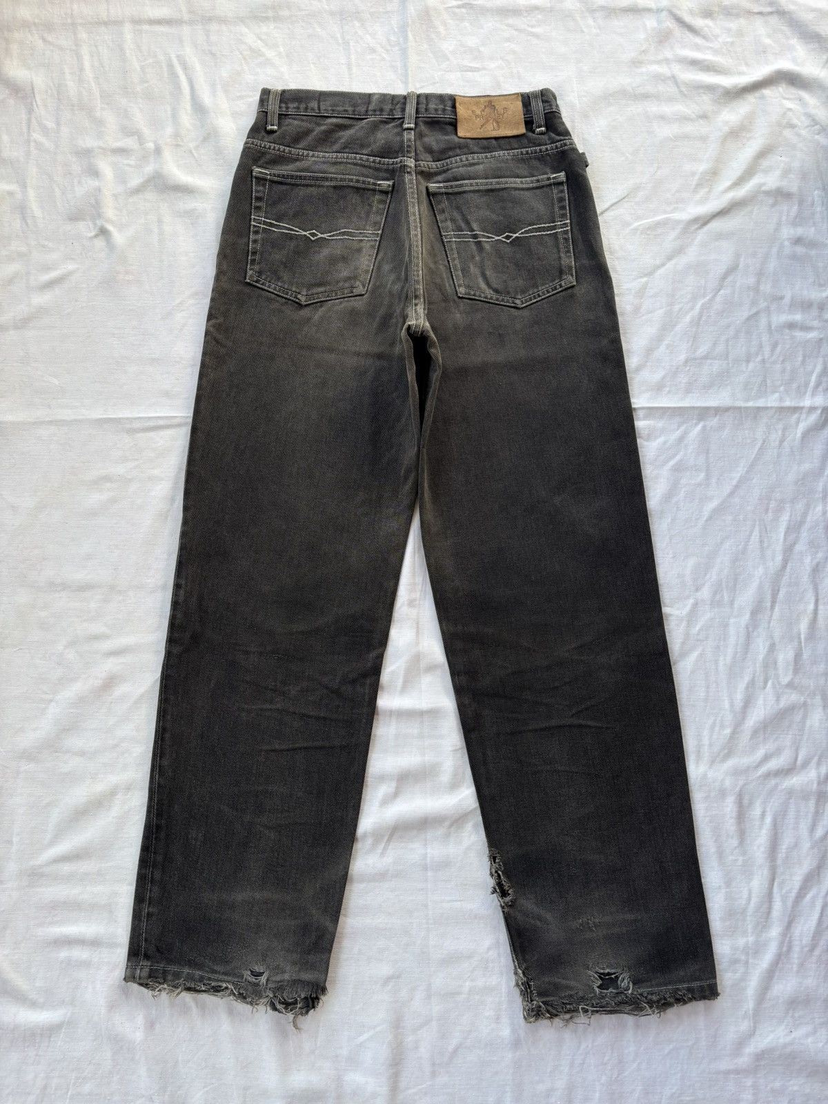 POST ARCHIVE FACTION (PAF) 🔥ELVIS PRESLEY LOOSE BLACK WIDE JEANS Size US 28 / EU 44 - 8 Thumbnail