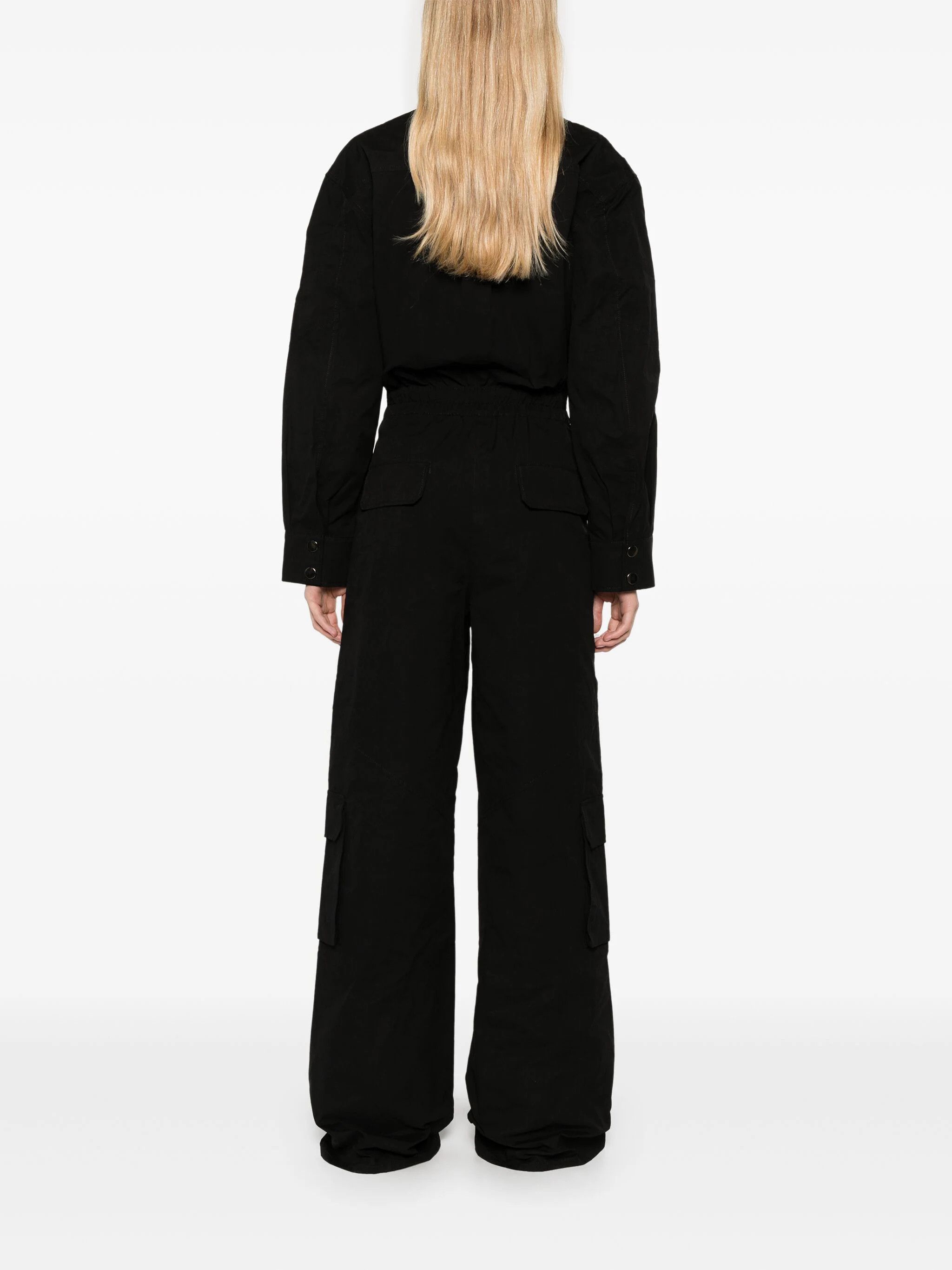 THE ANDAMANE o1s22i1n1024 Sarah Aviator Jumpsuit in Black Size 28" / US 6 / IT 42 - 4 Thumbnail