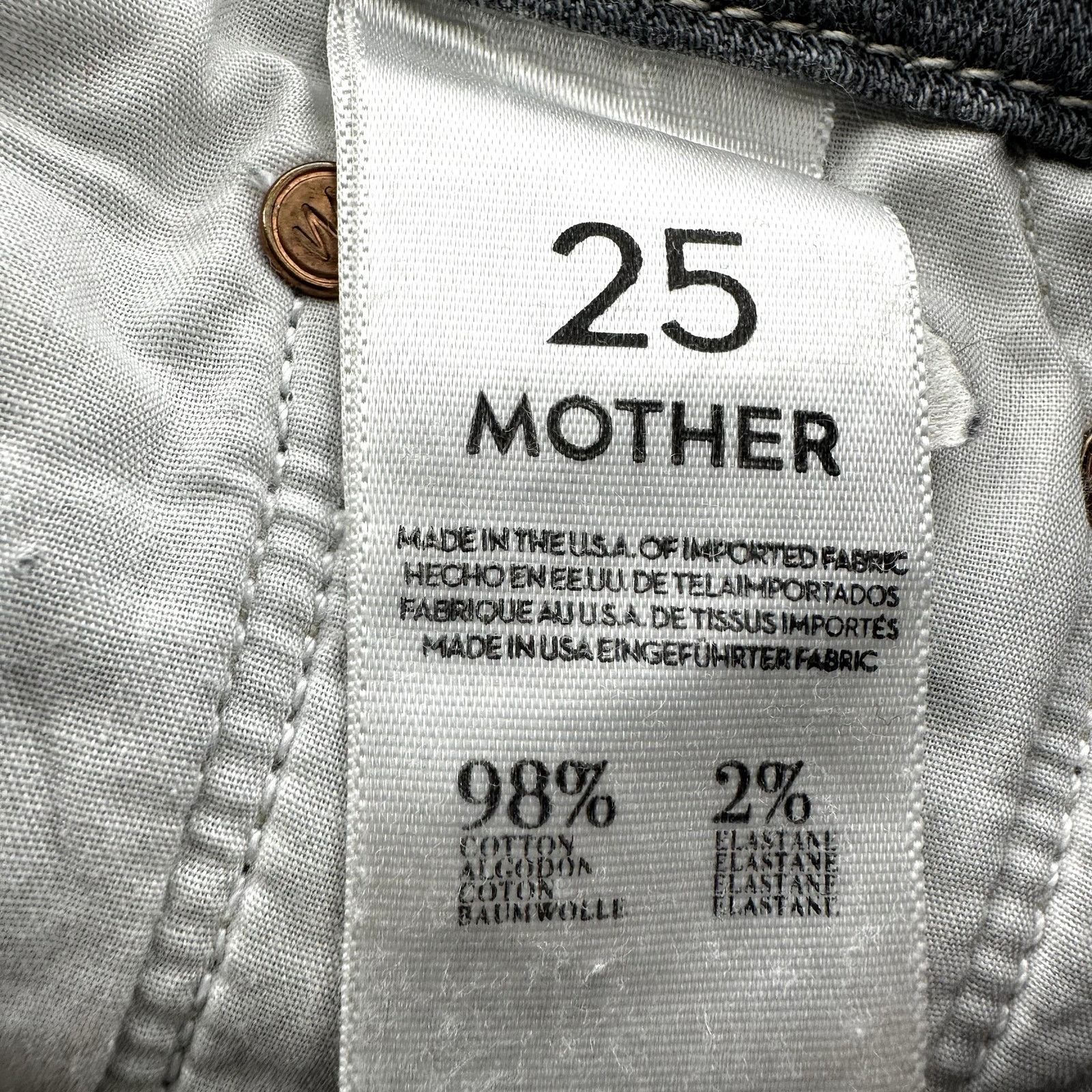 MOTHER Mother The Looker Jeans Skinny Denim Mid Stretch Gray 25 Size 25" / US 0 / IT 36 - 5 Thumbnail