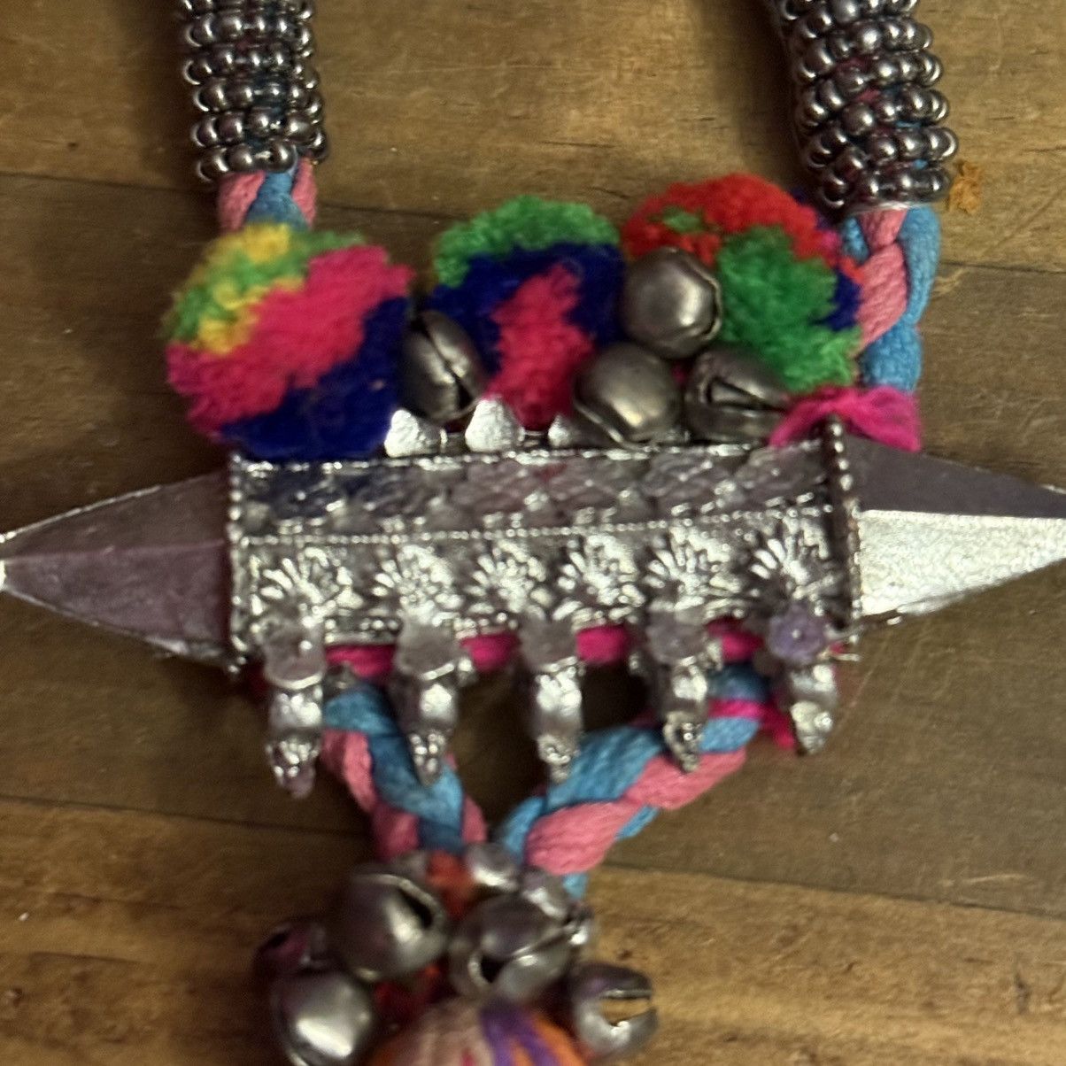 Other Funky Bohemian tribal pom pom tassel necklace Size ONE SIZE - 3 Thumbnail