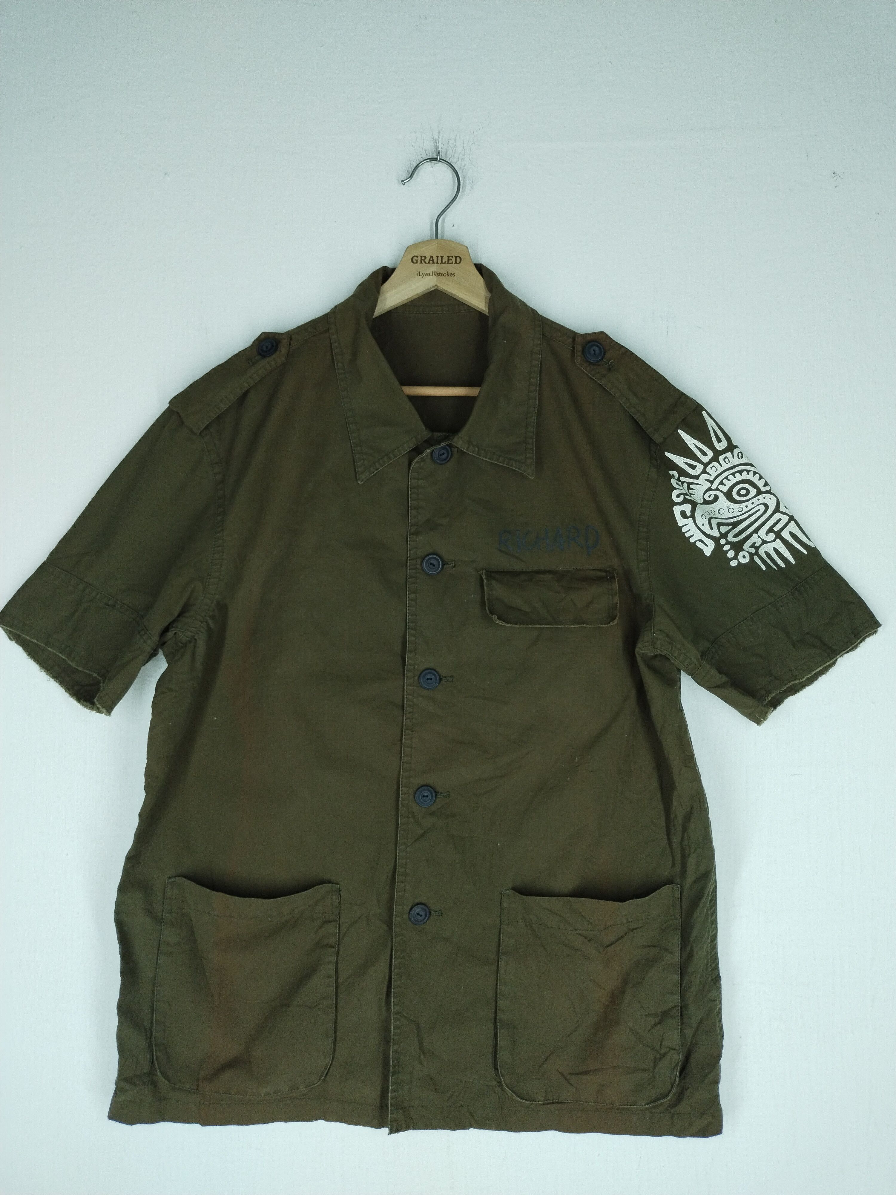 PPFM Vintage PPFM Worker Big Logo Left Sleeve Denim Jacket Size US L / EU 52-54 / 3 - 1 Thumbnail