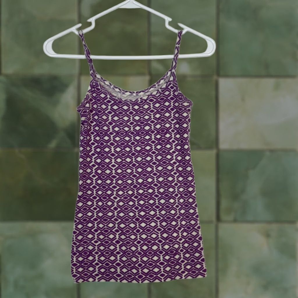 Banana Republic Banana Republic Purple Cotton Blend Mini Slip Dress S Sleeveless Scoop Neck - Casual, Party/Cocktail, Travel Womens Size S / US 4 / IT 40 - 1 Thumbnail