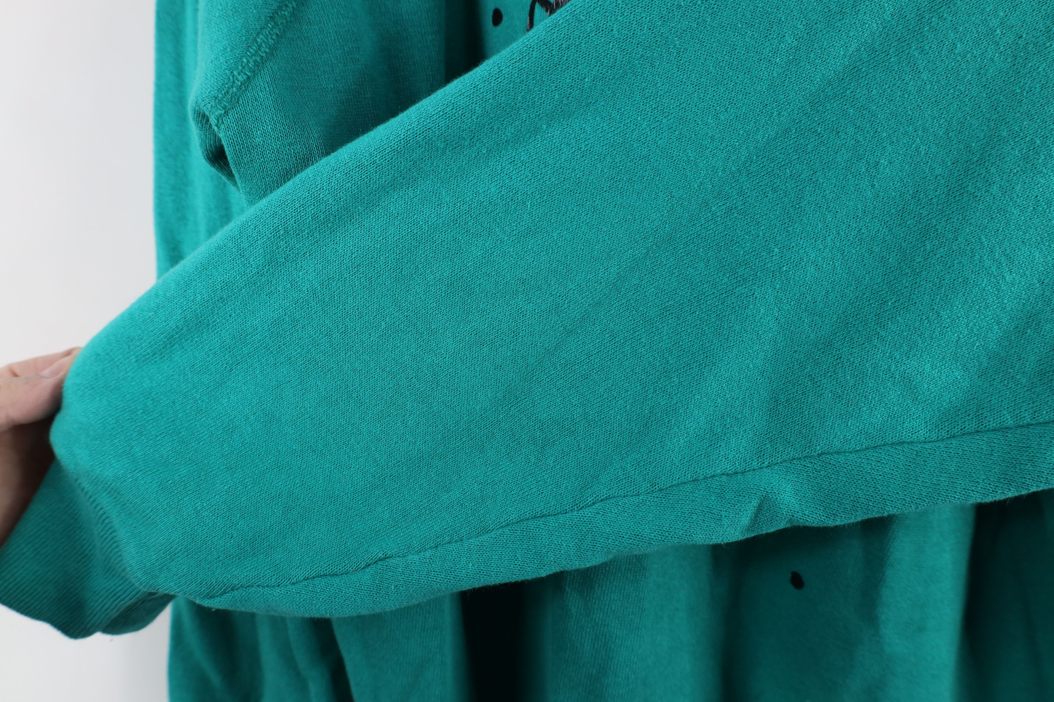 Vintage Vintage 70s 80s Streetwear Music Piano Sweatshirt Teal USA Size L / US 10 / IT 46 - 9 Thumbnail