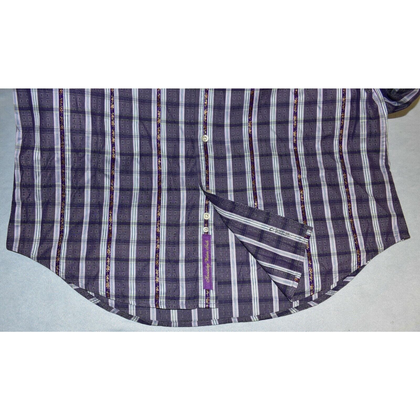 Robert Graham ROBERT GRAHAM Purple Plaid Embroidered Long Sleeve Shirt XL Size US XL / EU 56 / 4 - 8 Thumbnail