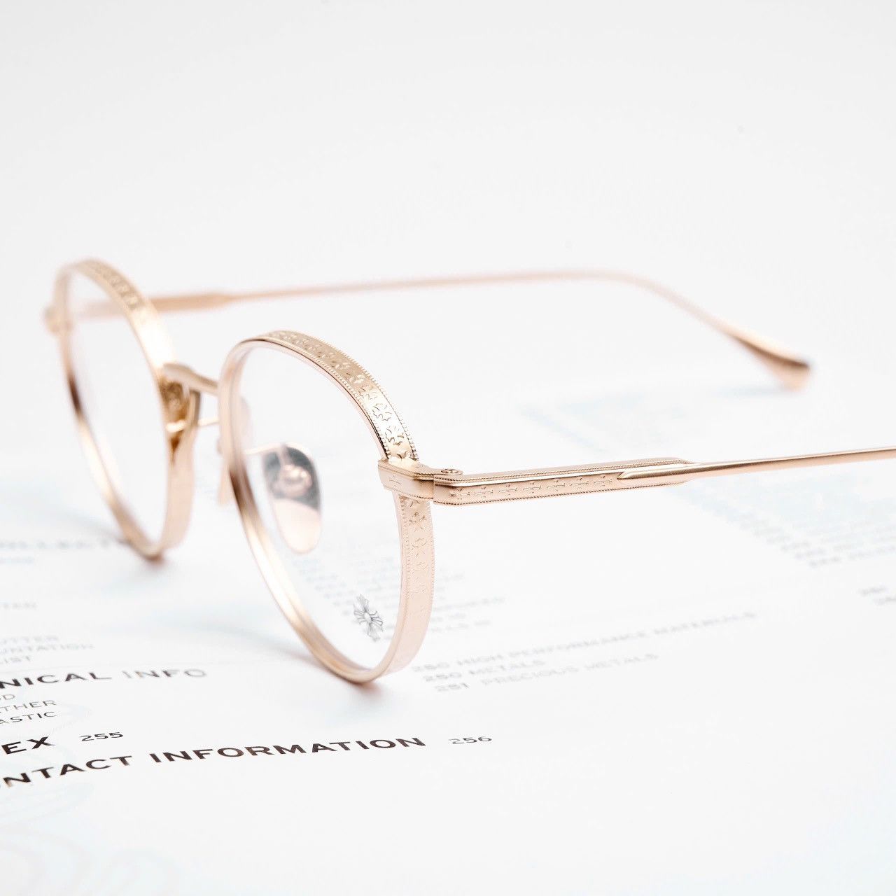 Chrome Hearts CHROME HEARTS THICK GOLD PLATED/MATTE GOLD PLATED GLASSES Size ONE SIZE - 3 Thumbnail