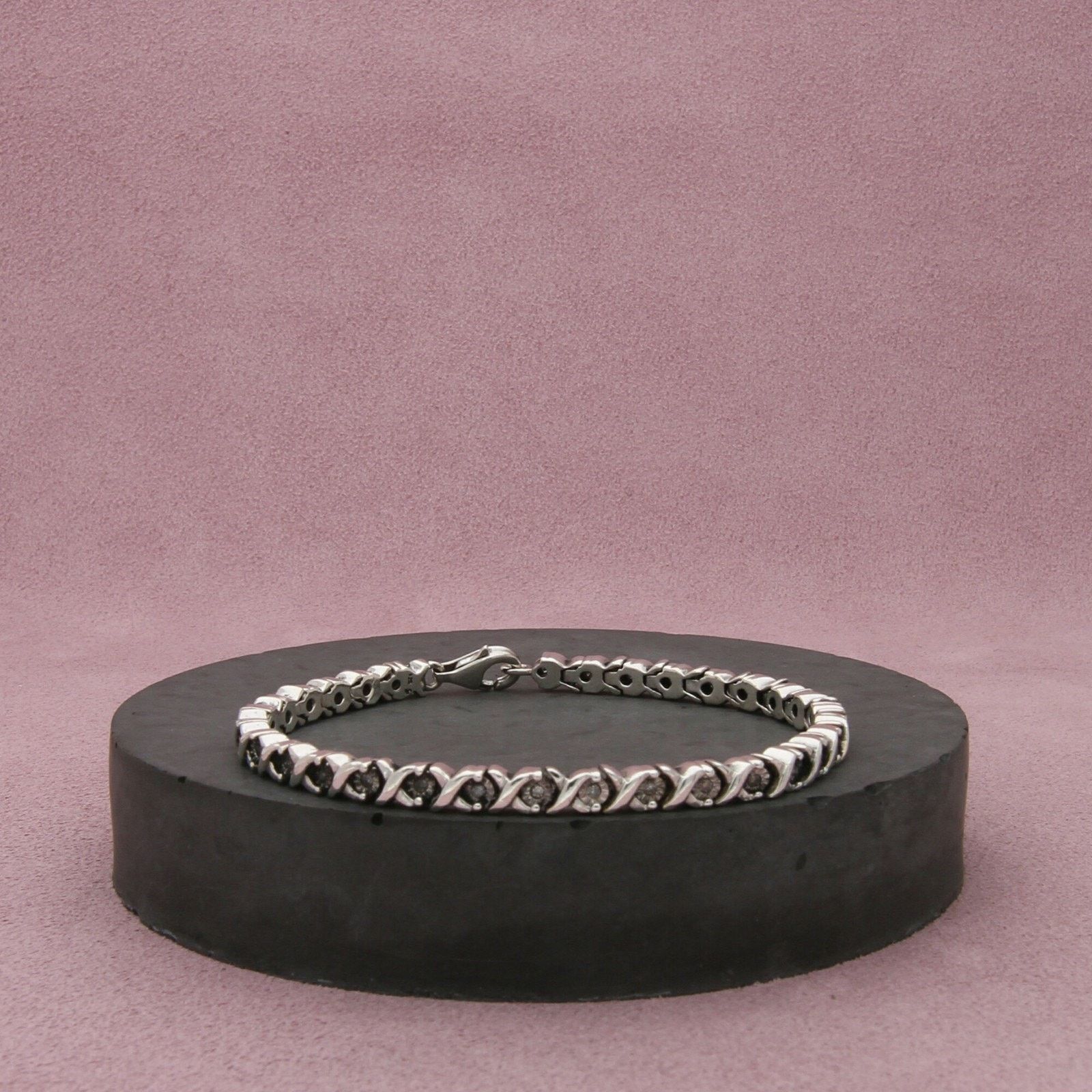 Sterling Silver zales sterling silver diamond tennis bracelet size 6.75in Size ONE SIZE - 1 Thumbnail