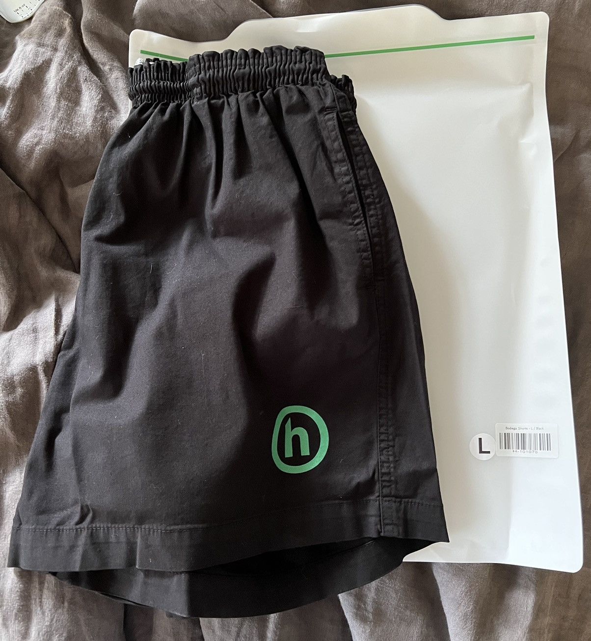 HIDDEN Hidden NY Bodega Shorts Black Green Men's Size Large | Grailed