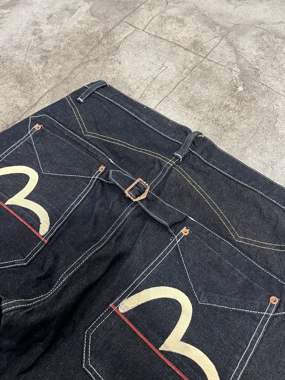 Evisu Vintage EVISU 2000 BUCKLE BACK SELVEDGE POCKET DENIM PANTS Size US 36 / EU 52 - 5 Thumbnail