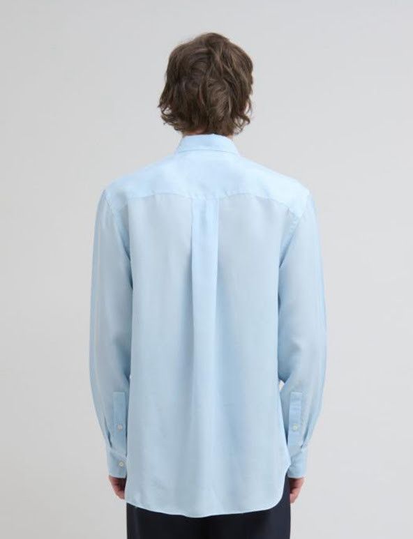 Marni o1w1db10326 Button-Up Lilen Shirt in Blue Size US L / EU 52-54 / 3 - 2 Thumbnail