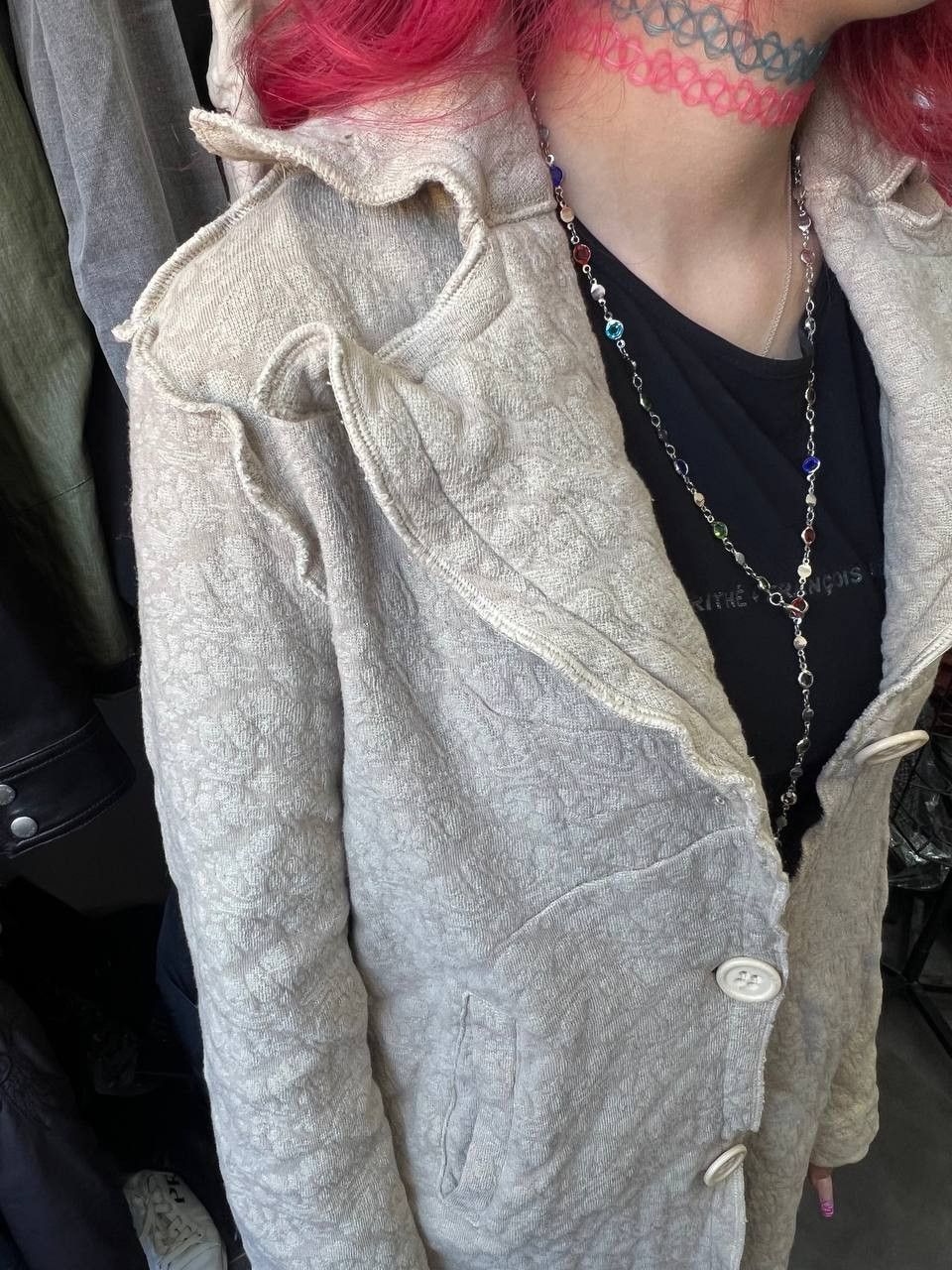 Japanese Brand Women's Transit linen Avant garden Long Coat Vintage Size XS / US 0-2 / IT 36-38 - 4 Thumbnail