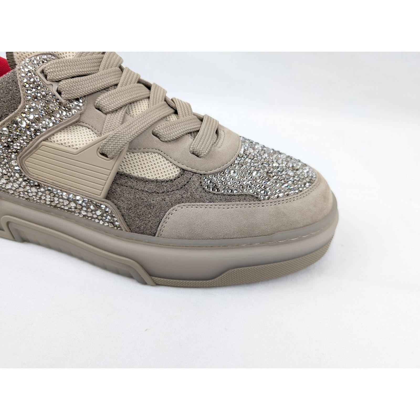 Christian Louboutin o1rshd1 Astro Loubi Strass Flat Sneakers in Saharienne Size US 12 / EU 45 - 3 Thumbnail