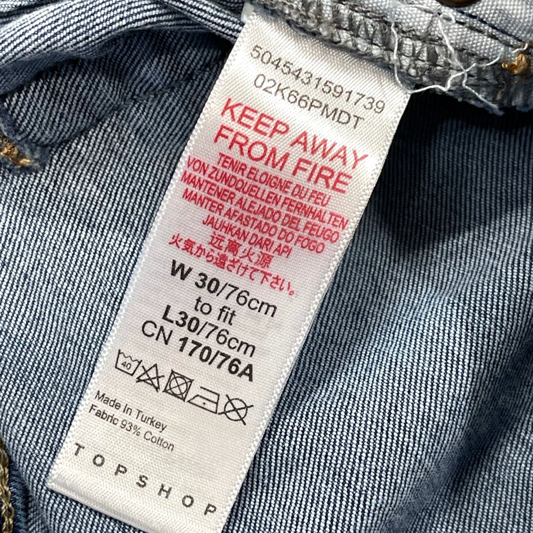 Topshop Topshop Jeans Womens 30 Skinny Denim Zip Mid Retro 90s Cotton Blend Blue Dark Vintage No Size 26" / US 2 / IT 38 - 4 Thumbnail