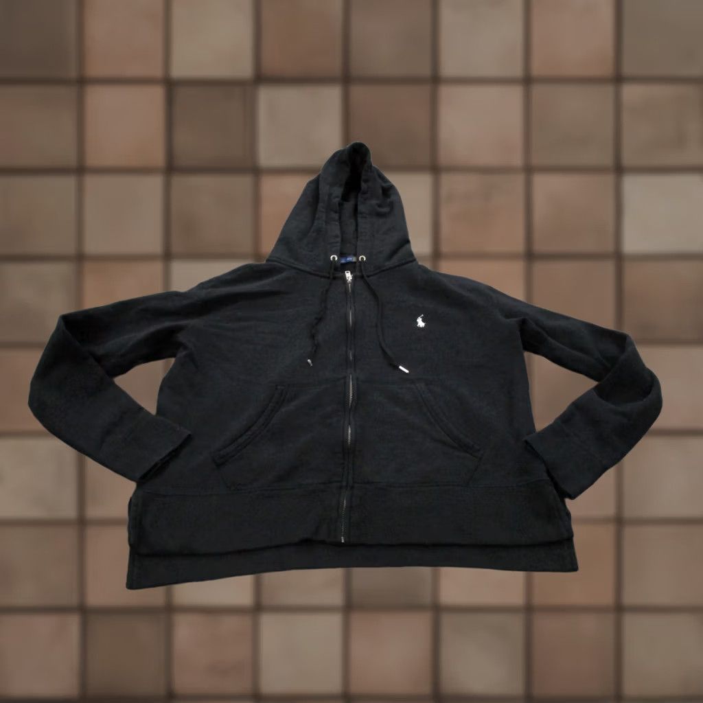 Polo Ralph Lauren Polo Ralph Lauren Jacket Women M Black Outdoor Windbreaker Hoodie Full Zip Pockets Size M / US 6-8 / IT 42-44 - 1 Thumbnail