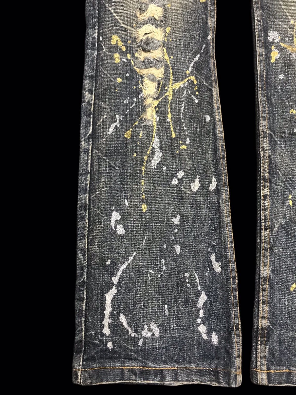 Other FLARE KUI SuperHeavy Distressed&Painter Splash Denim F161 Size US 30 / EU 46 - 9 Thumbnail