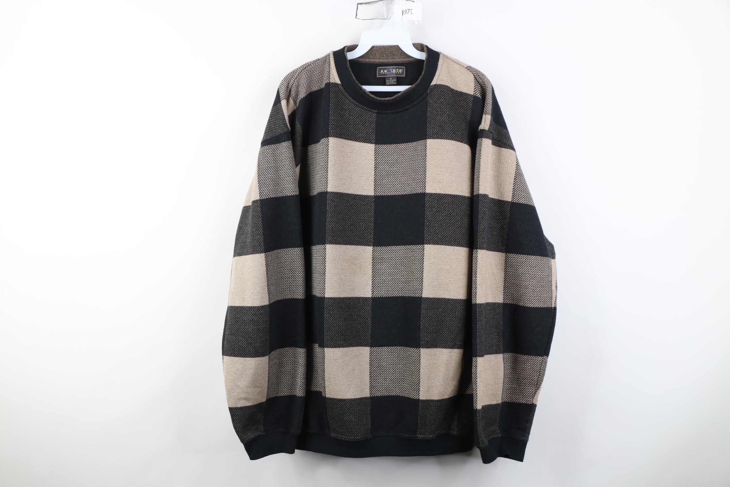 Vintage Vintage 90s Streetwear Crewneck Sweatshirt Earth Tone Size US XL / EU 56 / 4 - 1 Thumbnail