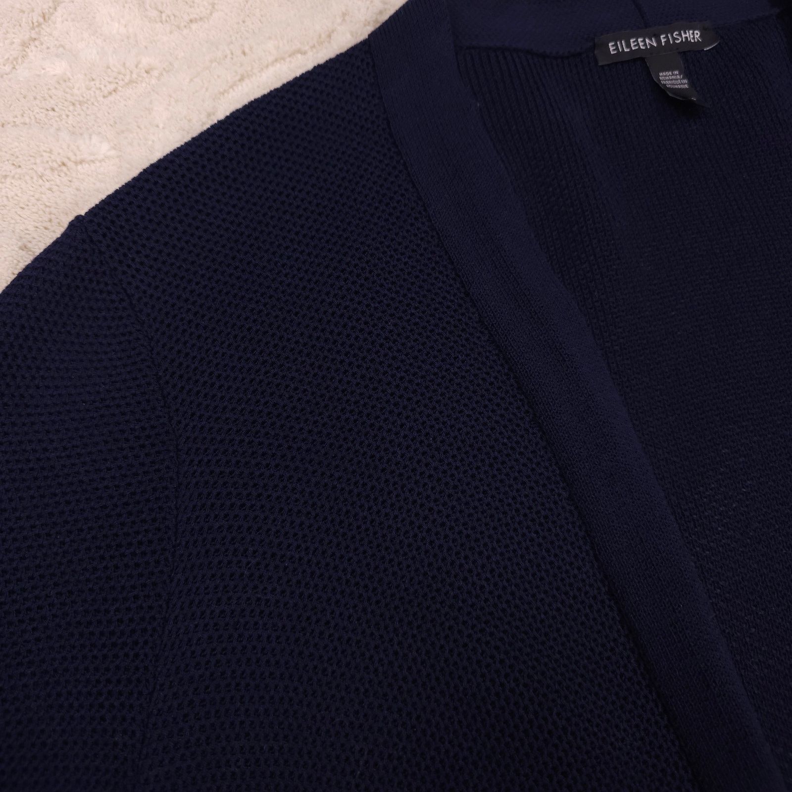 Eileen Fisher Eileen Fisher Open Front Long Cardigan Blue Sz Small Size S / US 4 / IT 40 - 7 Thumbnail