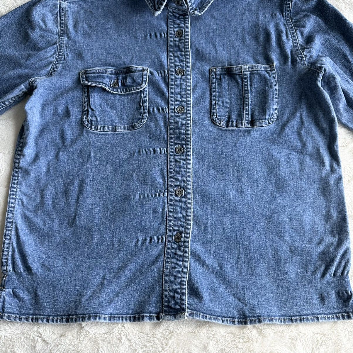 St. Johns Bay Vintage St Johns Bay Denim Shirt Womens M Blue 3/4 Sleeves Size M / US 6-8 / IT 42-44 - 5 Thumbnail