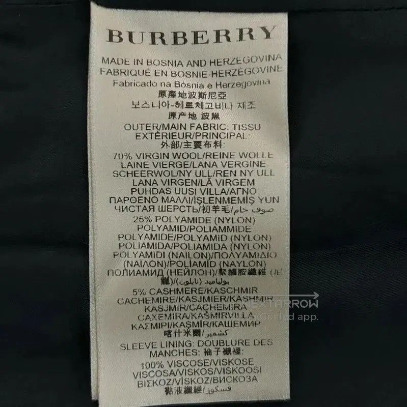 Burberry Burberry Black Wool Women's Trench Coat. Size L / US 10 / IT 46 - 7 Thumbnail