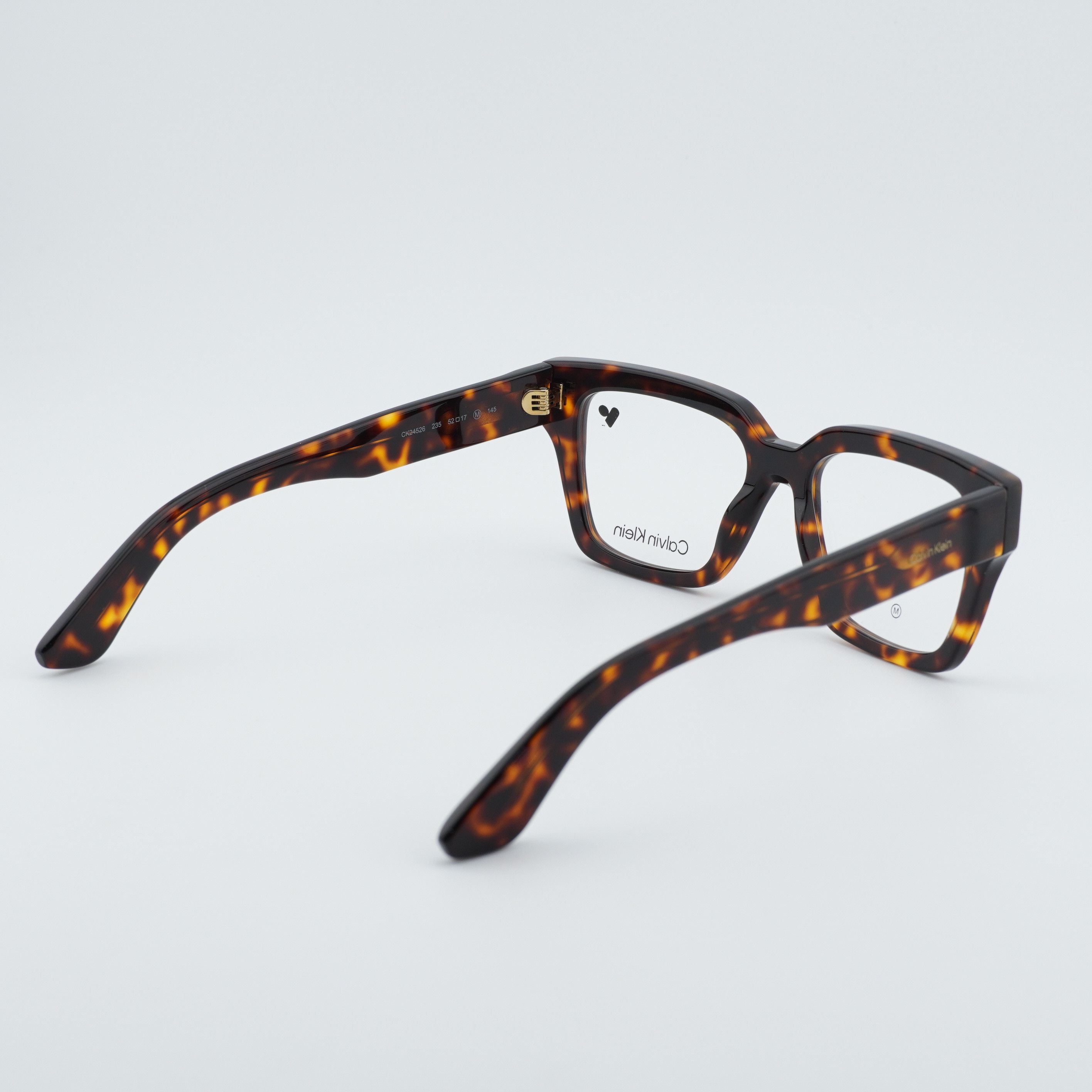 Calvin Klein Calvin Klein CK24526 235 Eyeglasses Havana 52mm Square Frame Size ONE SIZE - 5 Thumbnail