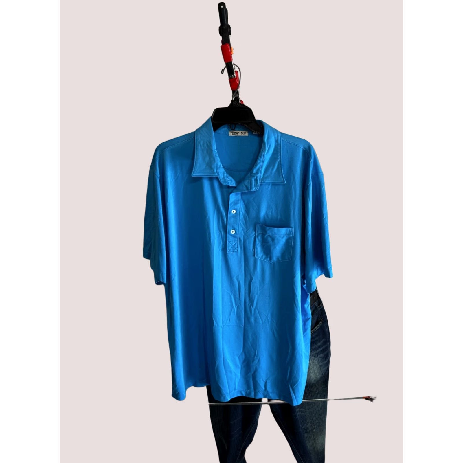 Vintage Bermuda Sands Sky Bleu Poly Polo Shirt XL Men Size US XL / EU 56 / 4 - 1 Thumbnail