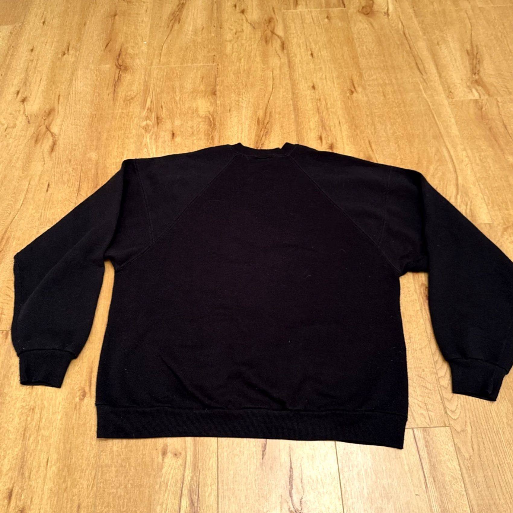 Jerzees VINTAGE Jerzees Ladies Crewneck Sweatshirt Abstract 90s USA Floral Puff Paint L Black Size L / US 10 / IT 46 - 8 Thumbnail