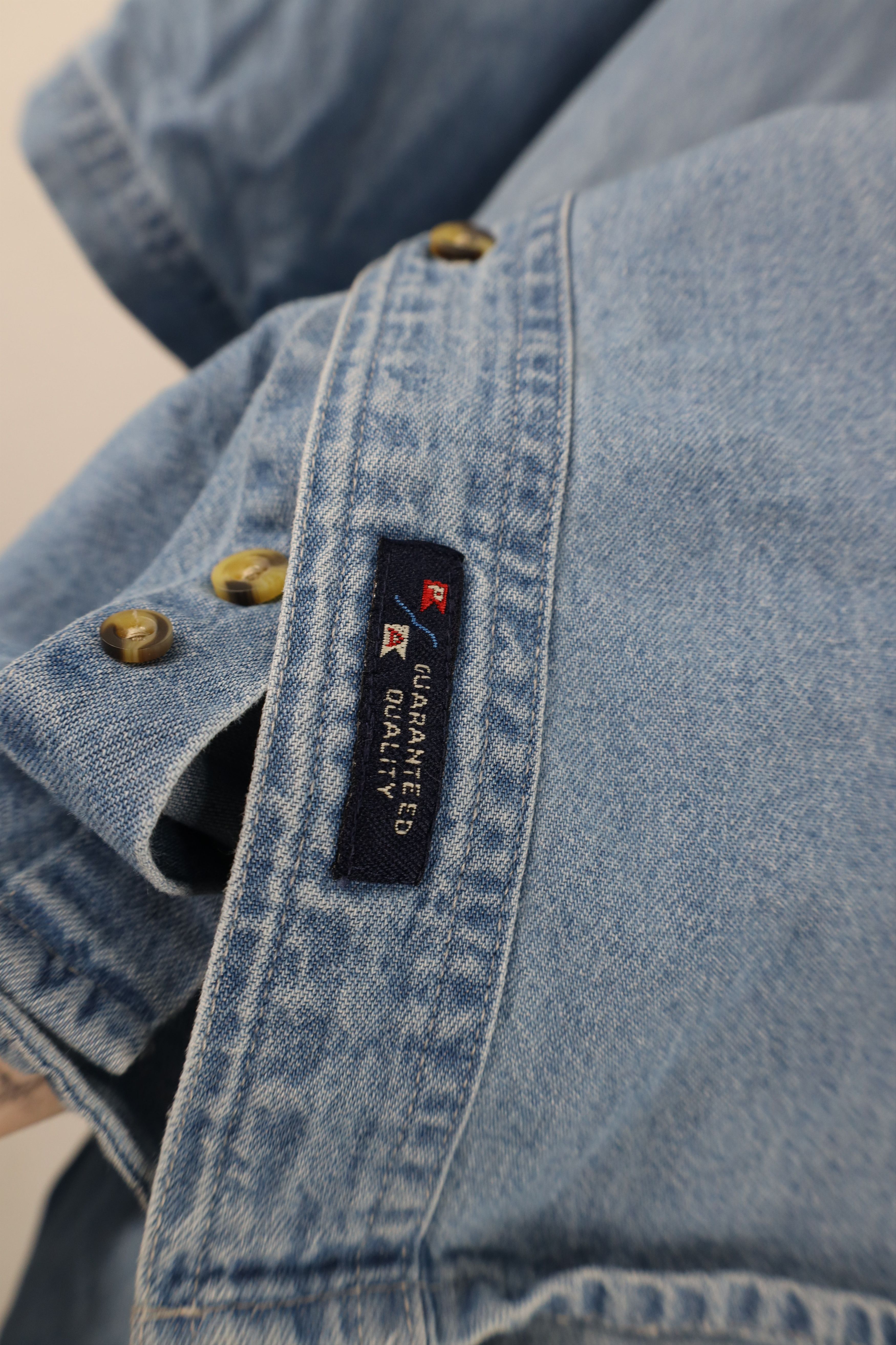 Vintage Vintage Y2K American Festival Denim Jean Button Down Shirt Size US XXL / EU 58 / 5 - 9 Thumbnail