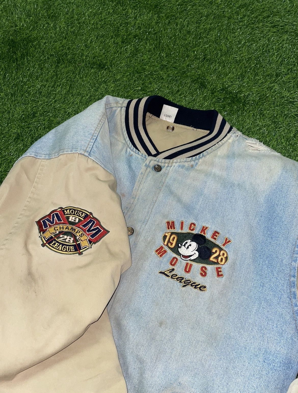 Disney × Vintage Mickey Varsity Jacket Sz L Vintage Disney 1928 NO HOOD Size US L / EU 52-54 / 3 - 3 Thumbnail
