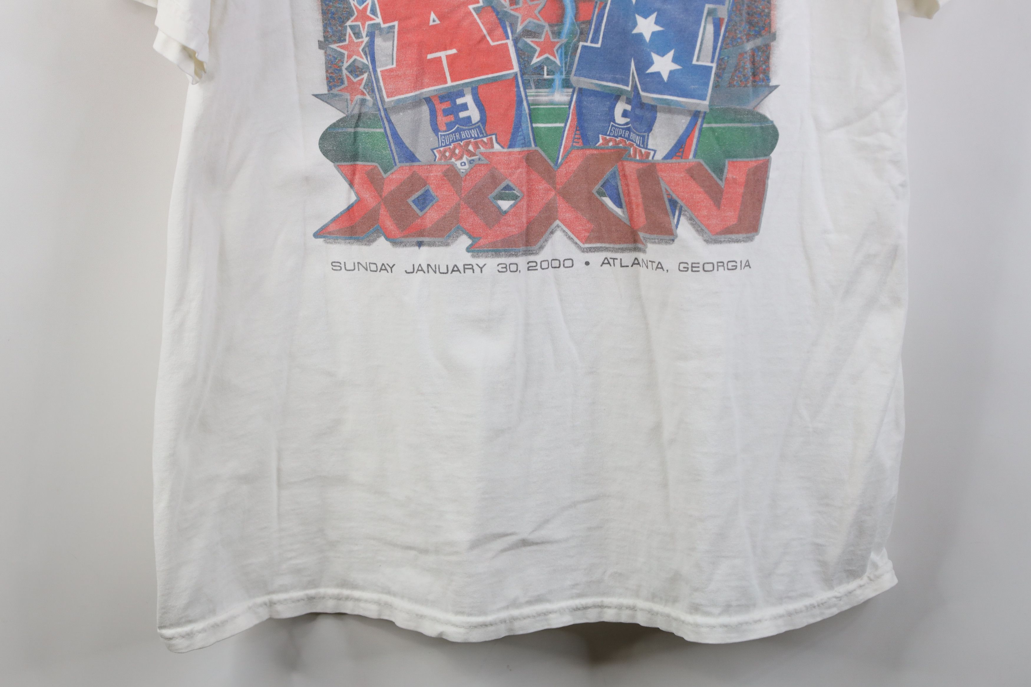 Vintage Vintage Y2K Super Bowl XXXIV 2000 Short Sleeve T-Shirt Size US XL / EU 56 / 4 - 3 Thumbnail