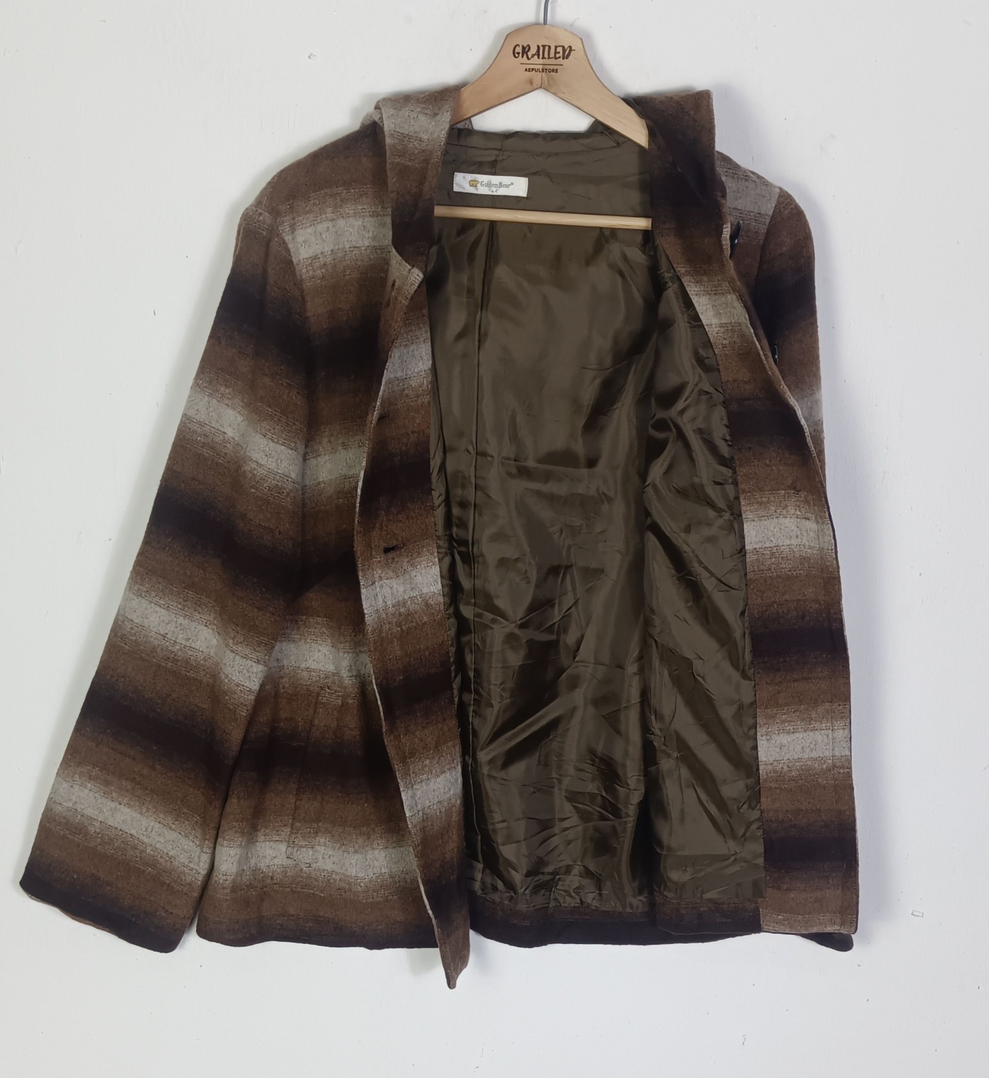 Golden Bear × Japanese Brand × Vintage Golden Bear A-line Coat Wool Blend Size XL Size US XL / EU 56 / 4 - 2 Thumbnail