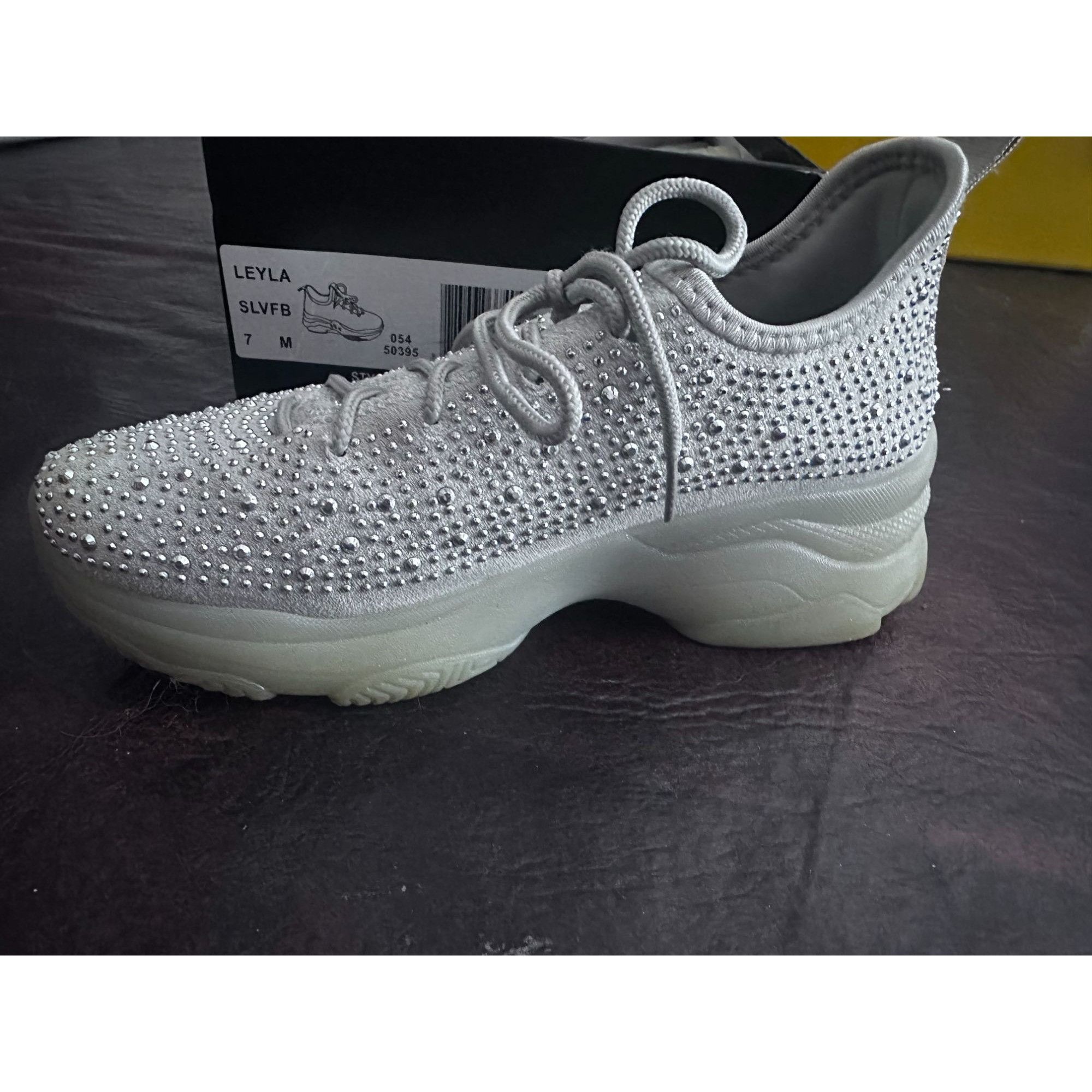 Bebe bebe sport Women's Leyla Lace-Up Rhinestone Sneakers w/box s Size US 7 / IT 37 - 5 Thumbnail