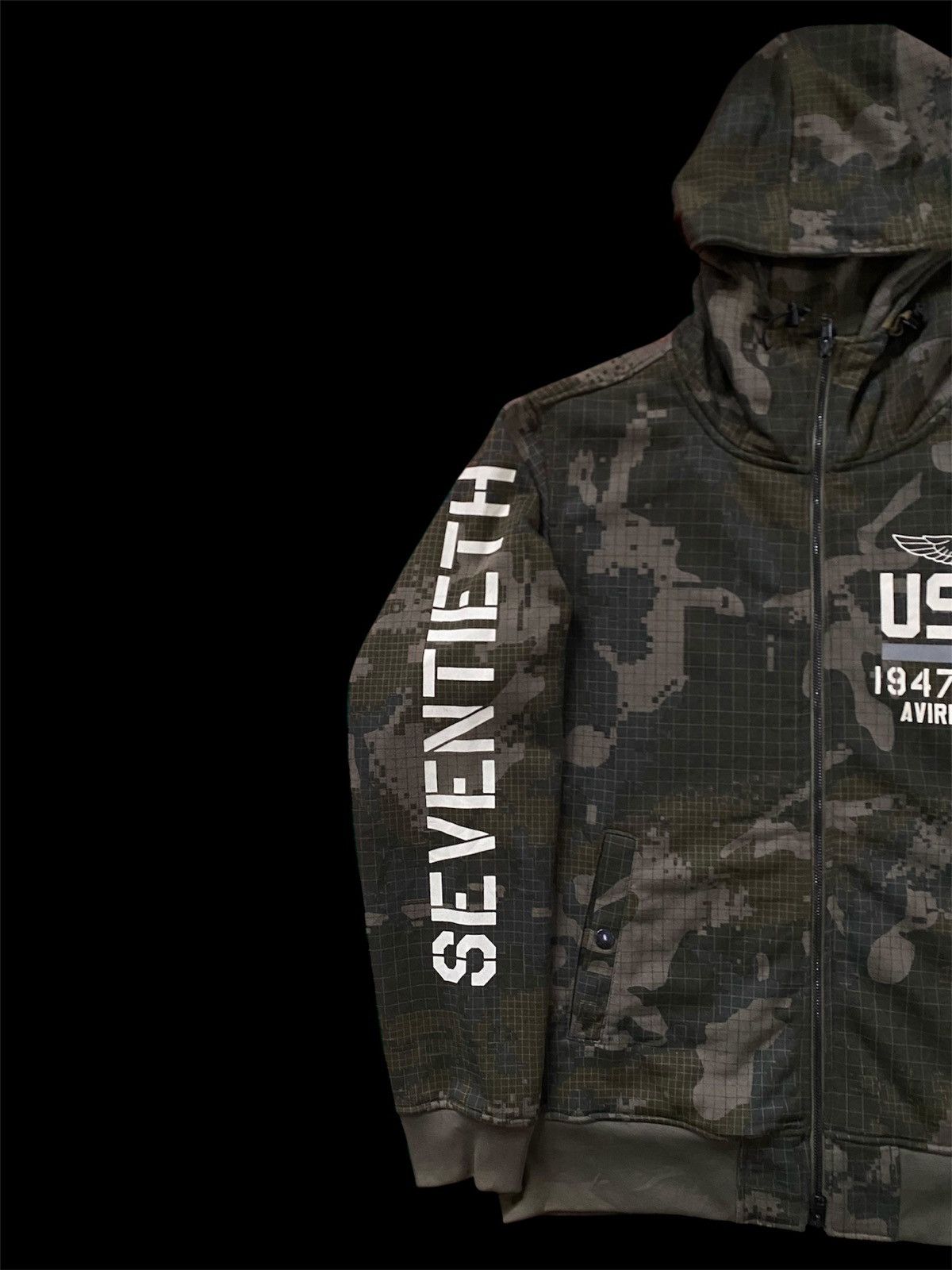 Avirex × Vintage AVIREX US AIR FORCE 70th Anniversary Zip Camo Hoodie Size US XL / EU 56 / 4 - 5 Thumbnail