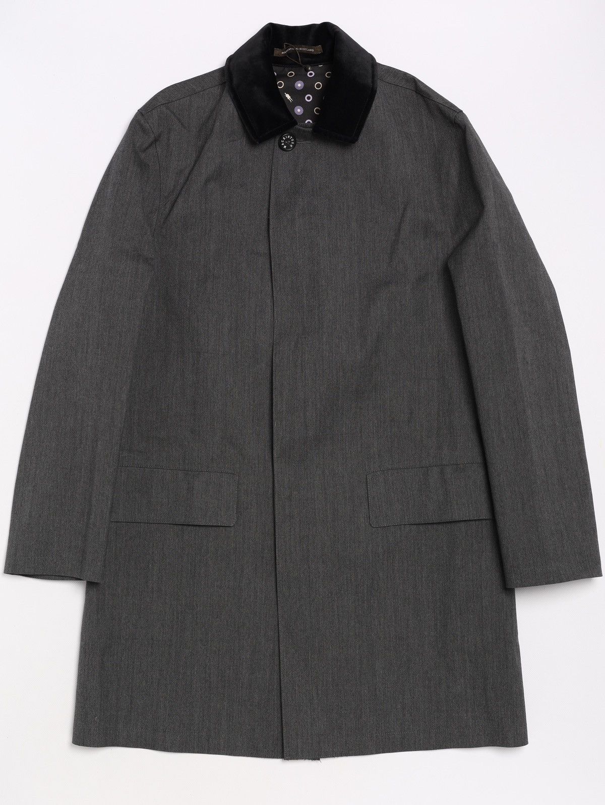 Mackintosh Mackintosh Scotland Wool Coat Gray Rubber Proofed Jacket Size US S / EU 44-46 / 1 - 1 Thumbnail