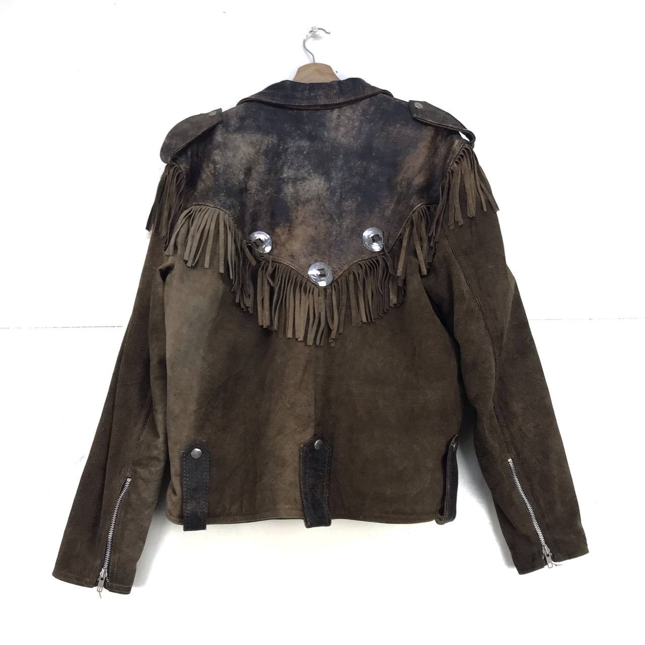 Cowboy Equipment × Vintage Rare🔥Force Leatherwear Cowboys Double Collar Leather Jacket Size US M / EU 48-50 / 2 - 3 Thumbnail