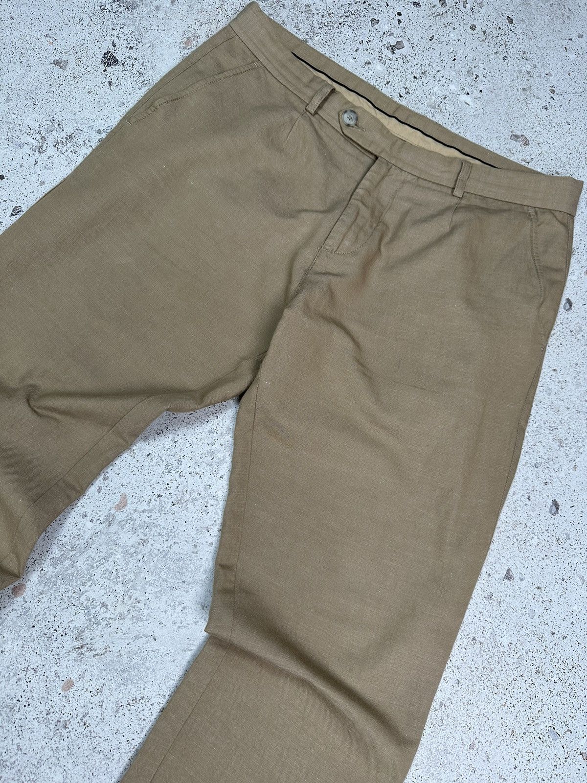 Lacoste Lacoste Cotton-Linen Trousers Men 34 Pants beige M L Size US 34 / EU 50 - 2 Thumbnail