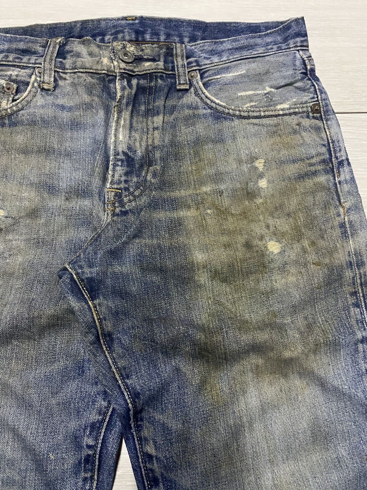 Uniqlo Vintage Japanese Brand Uniqlo Grunge Distressed Loose Jeans Size US 32 / EU 48 - 8 Thumbnail