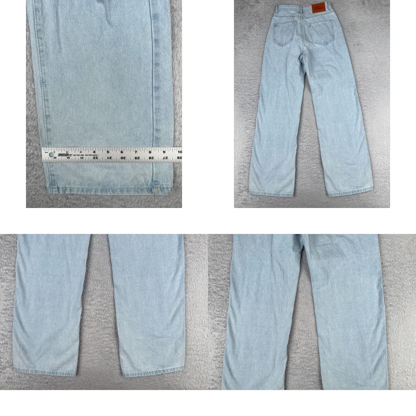 PRINCESS POLLY Princess Polly Jeans Women Blue Denim Wide-Leg High Distressed 25x30 2 Adult Regular Size 26" / US 2 / IT 38 - 10 Thumbnail