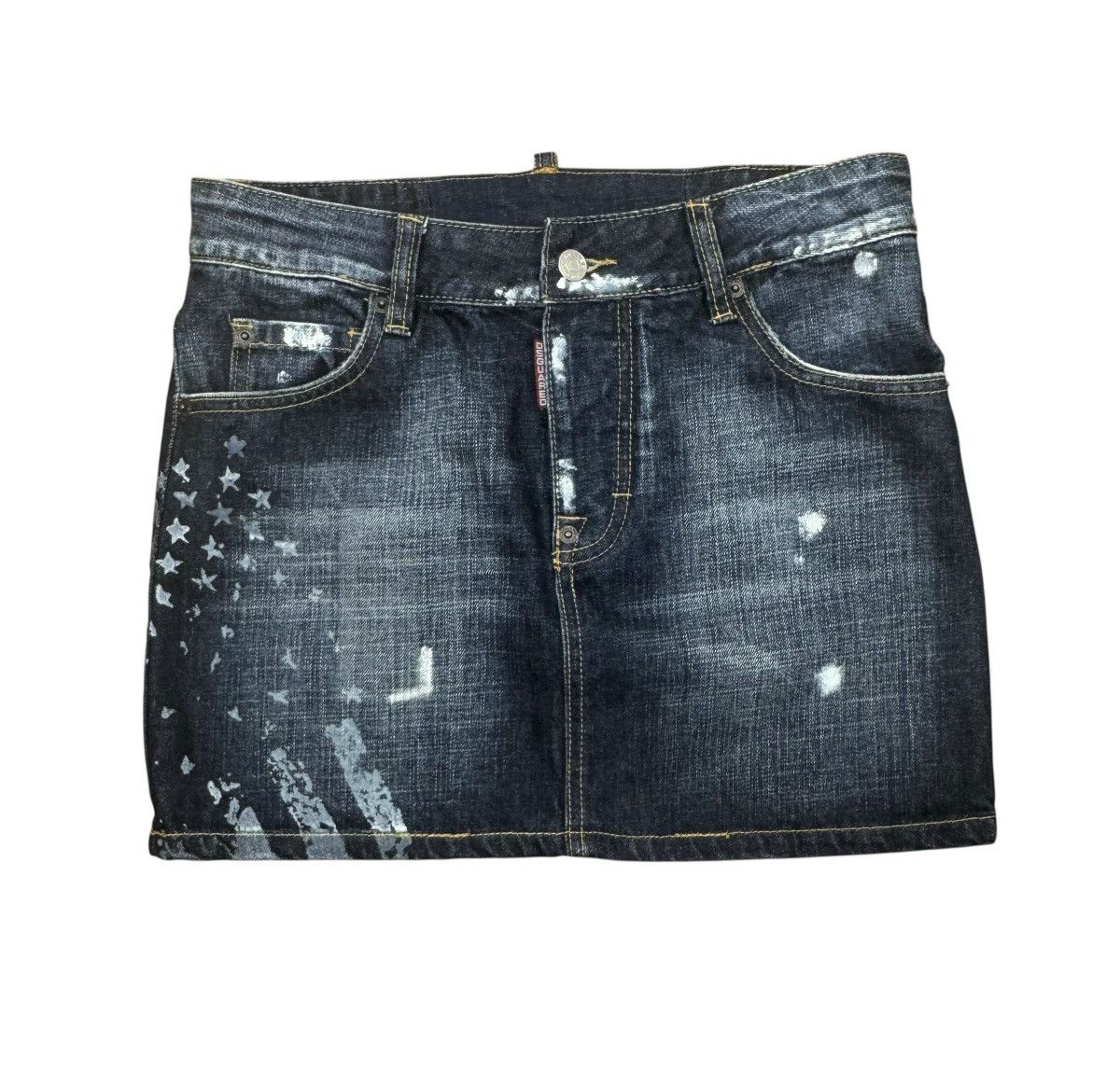 Dsquared2 Daquared Denim Mini Skirt Logo size XS Distressed Size 26" / US 2 / IT 38 - 14 Thumbnail