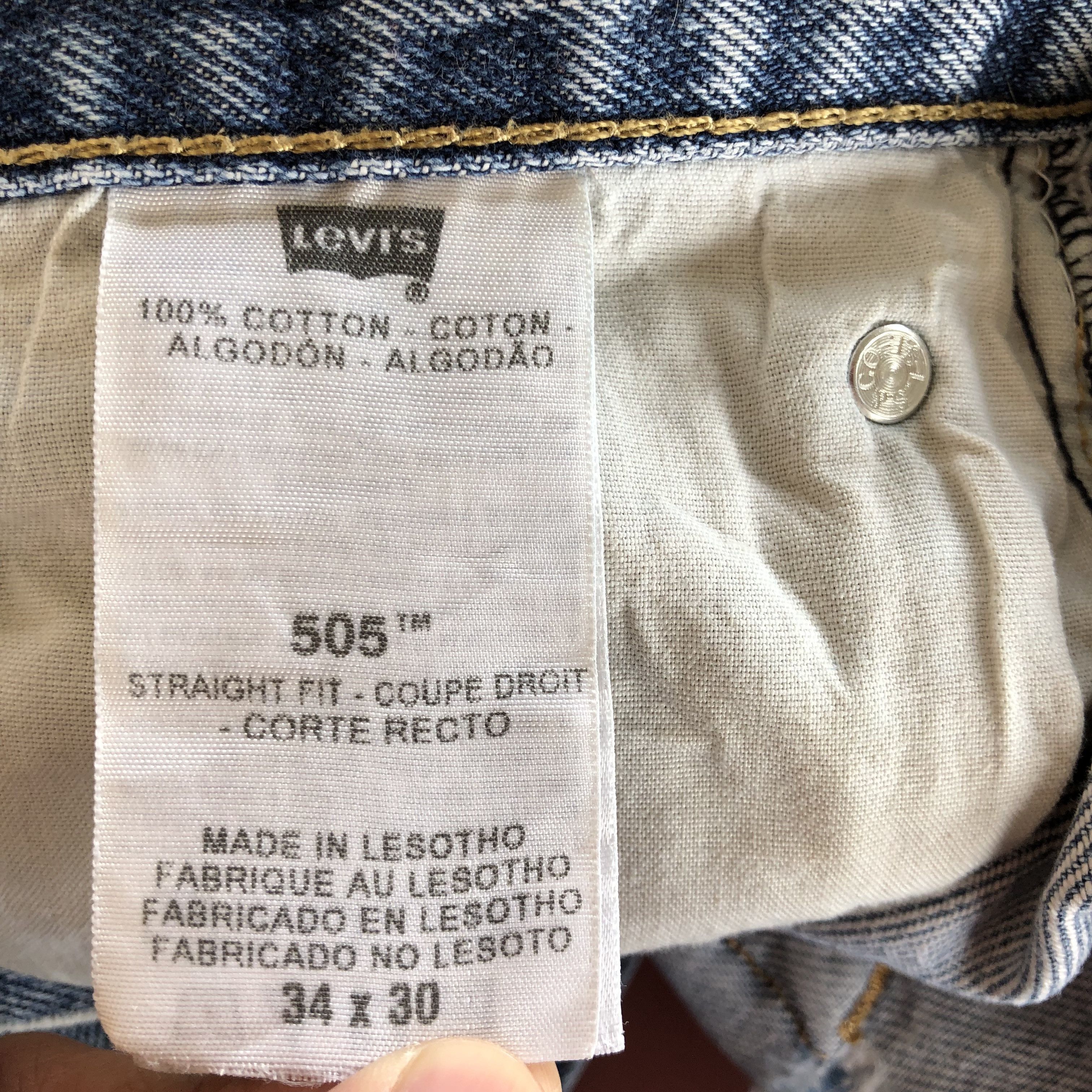 Levi's Vintage Y2K Levis 505 Stone Wash Jeans Levi's Faded Denim Size US 34 / EU 50 - 6 Thumbnail