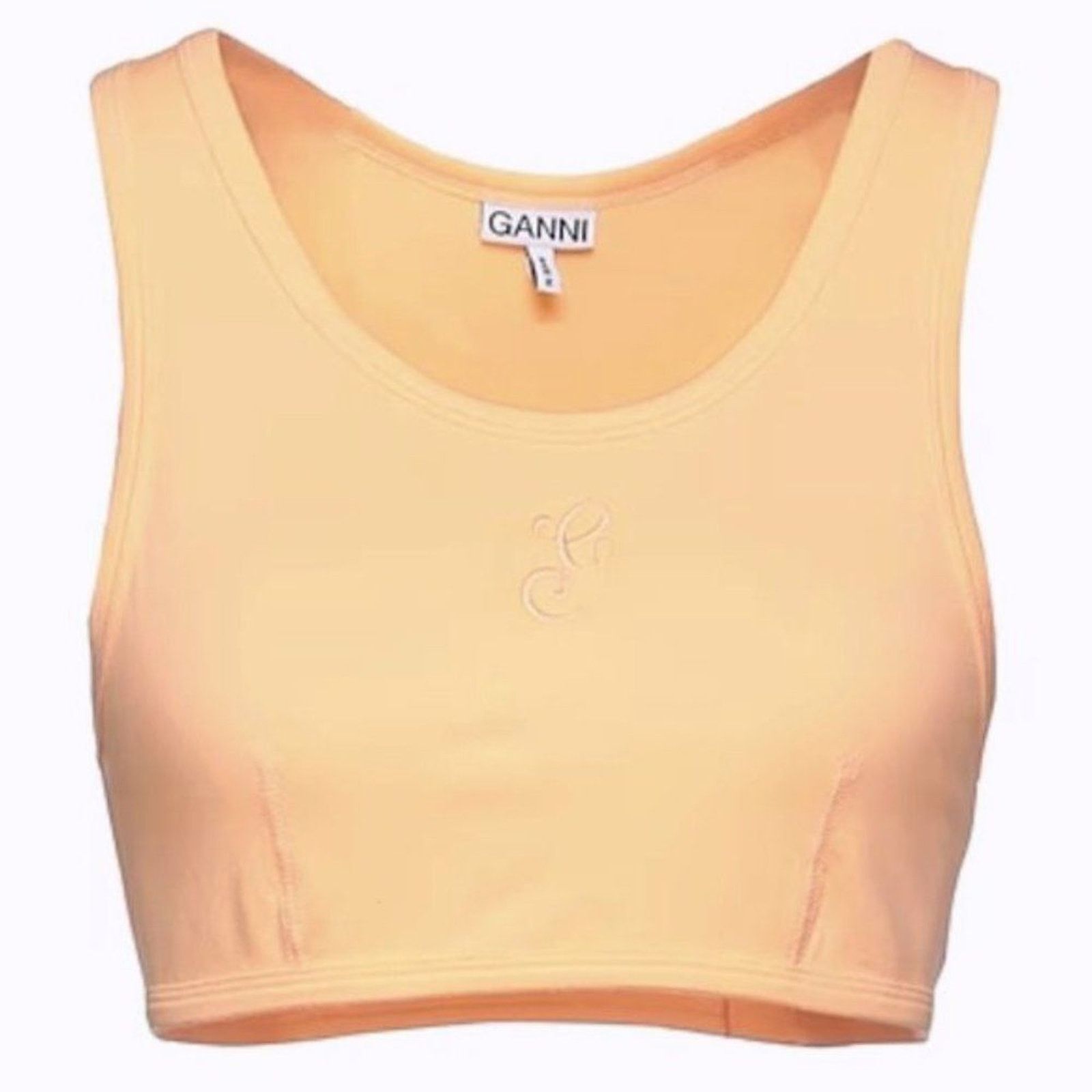 Ganni Ganni Crop top Apricot L Size L / US 10 / IT 46 - 1 Thumbnail
