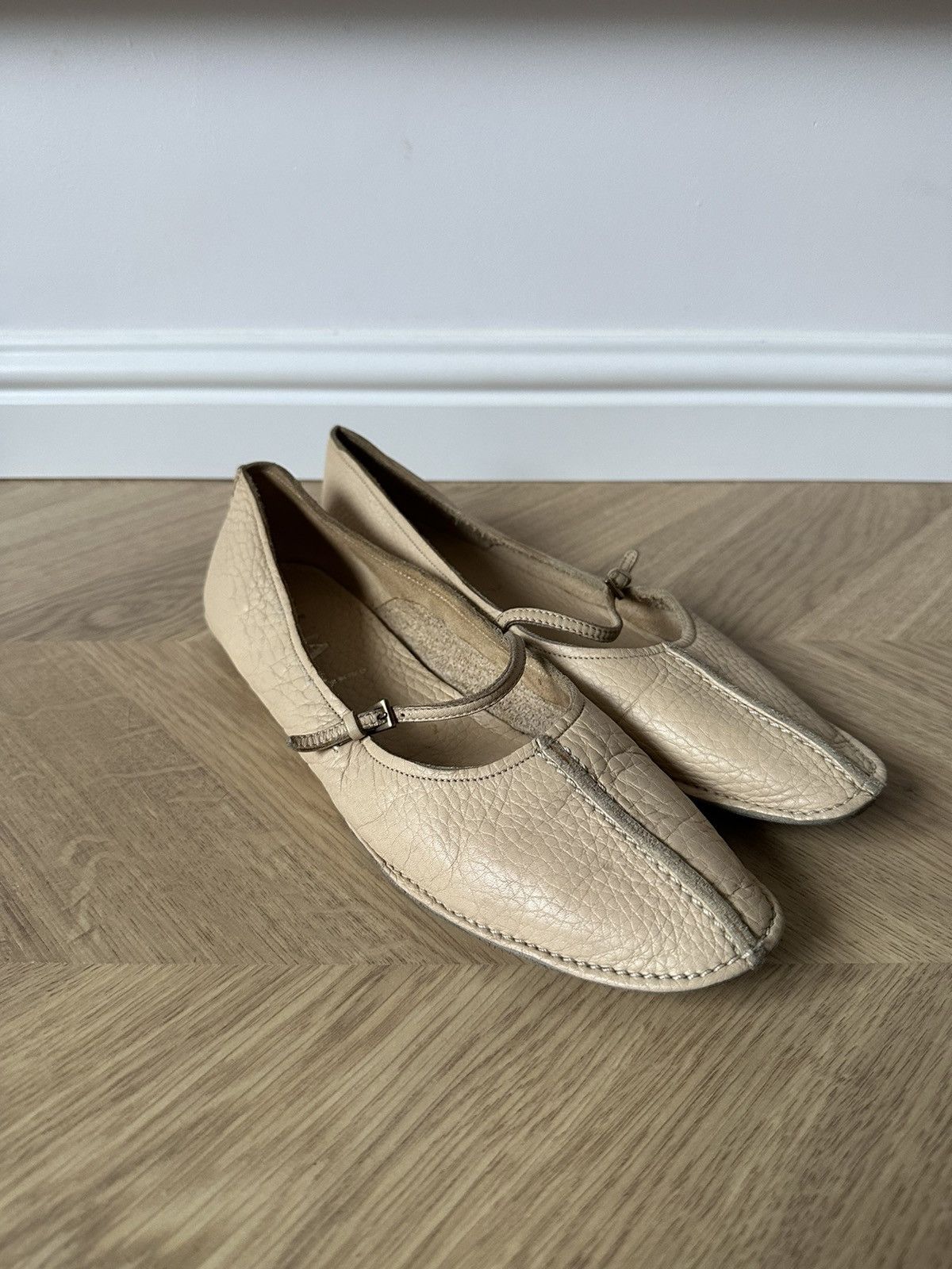 image of Prada Ballet Flats Vintage in Beige, Women's (Size 8)