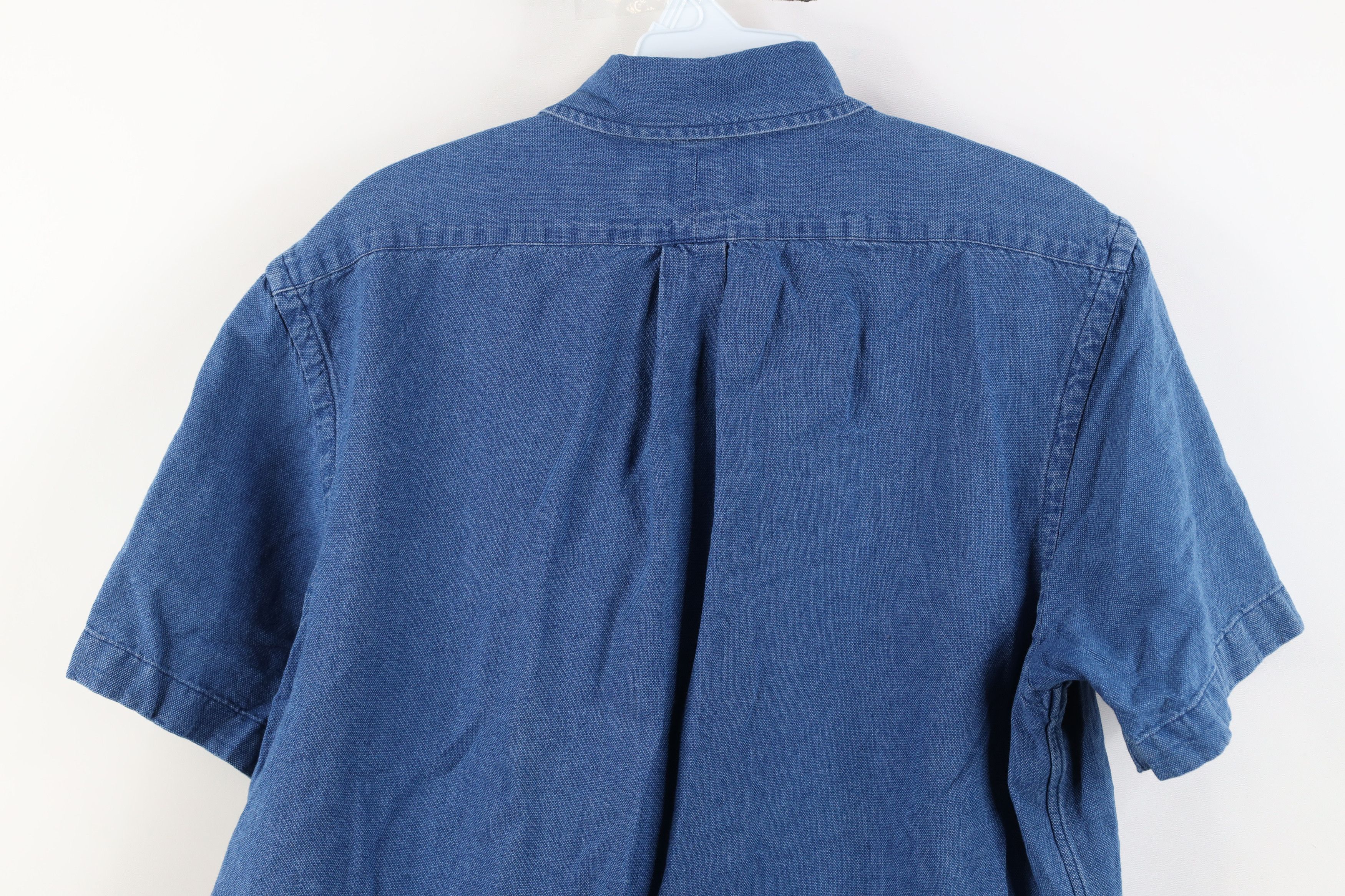 Ralph Lauren Vintage Ralph Lauren Short Sleeve Button Down Shirt Blue Size US M / EU 48-50 / 2 - 14 Thumbnail
