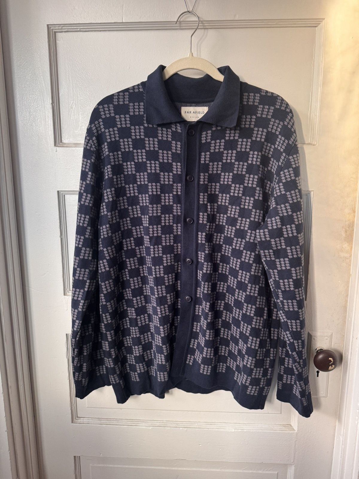 Far Afield Far Afield Checkered Sweater Polo Size US L / EU 52-54 / 3 - 1 Thumbnail
