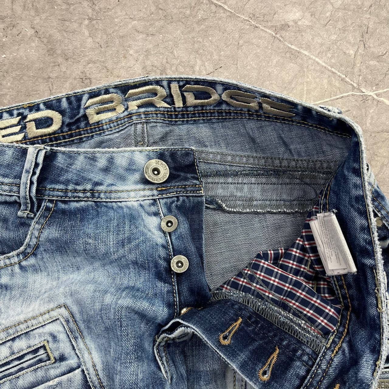 Japanese Brand Jeans Dirty Pants Faded Crash Denim Thrashed Y2K Distressed Size US 33 - 20 Thumbnail