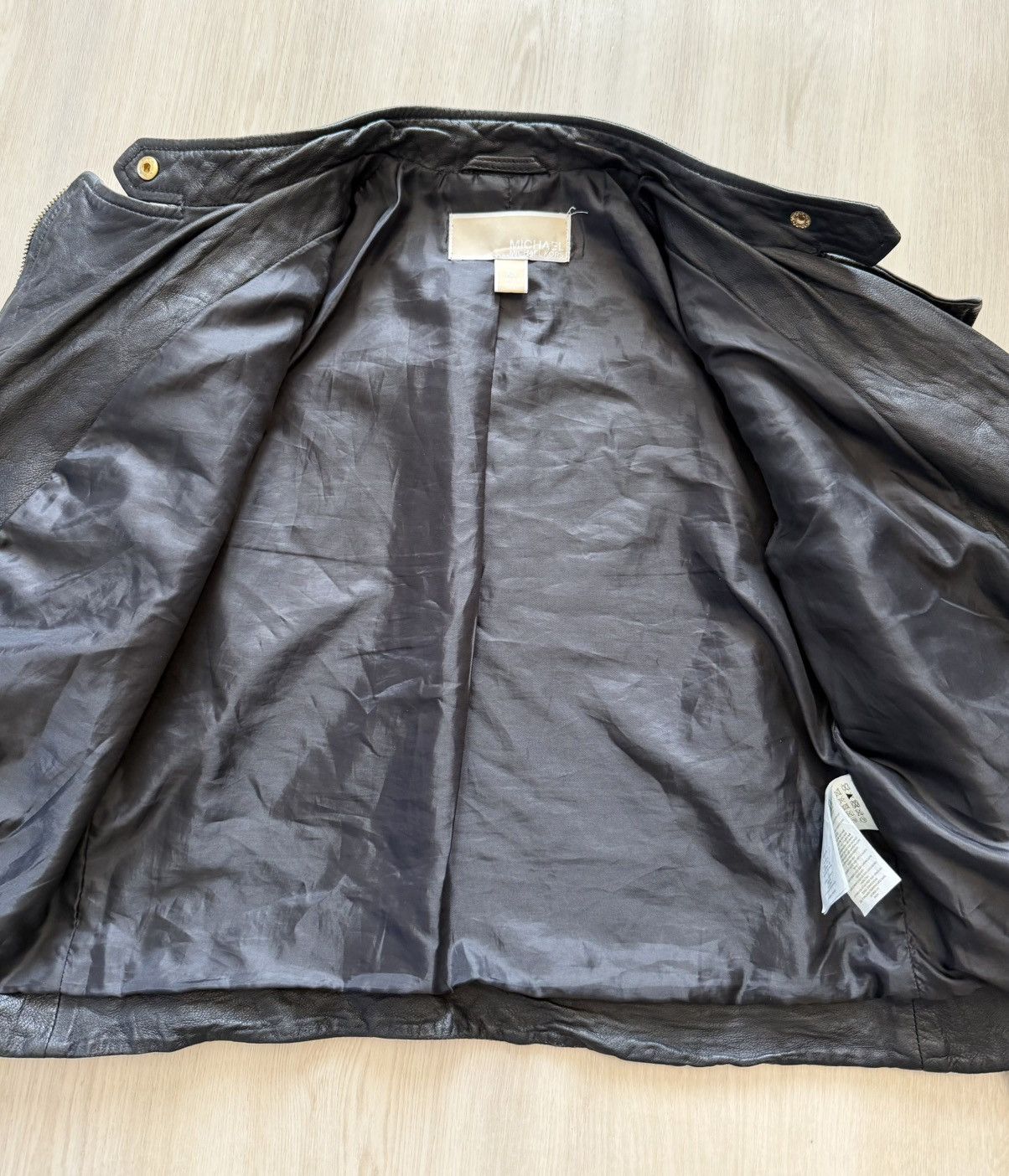 Michael Kors Michael Kors Lambskin Leather Moto Cafe Racer Jacket Sz XS Size XS / US 0-2 / IT 36-38 - 9 Thumbnail