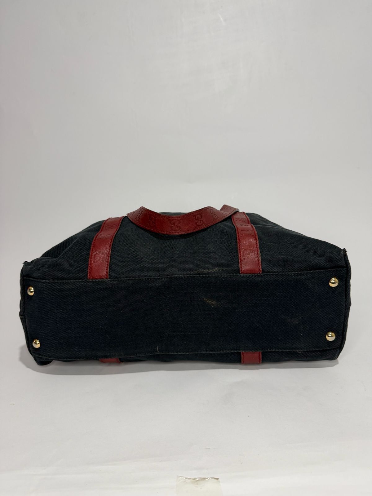 Gucci Vintage Gucci Canvas Tote Bag with Red GG Leather Straps Size ONE SIZE - 3 Thumbnail