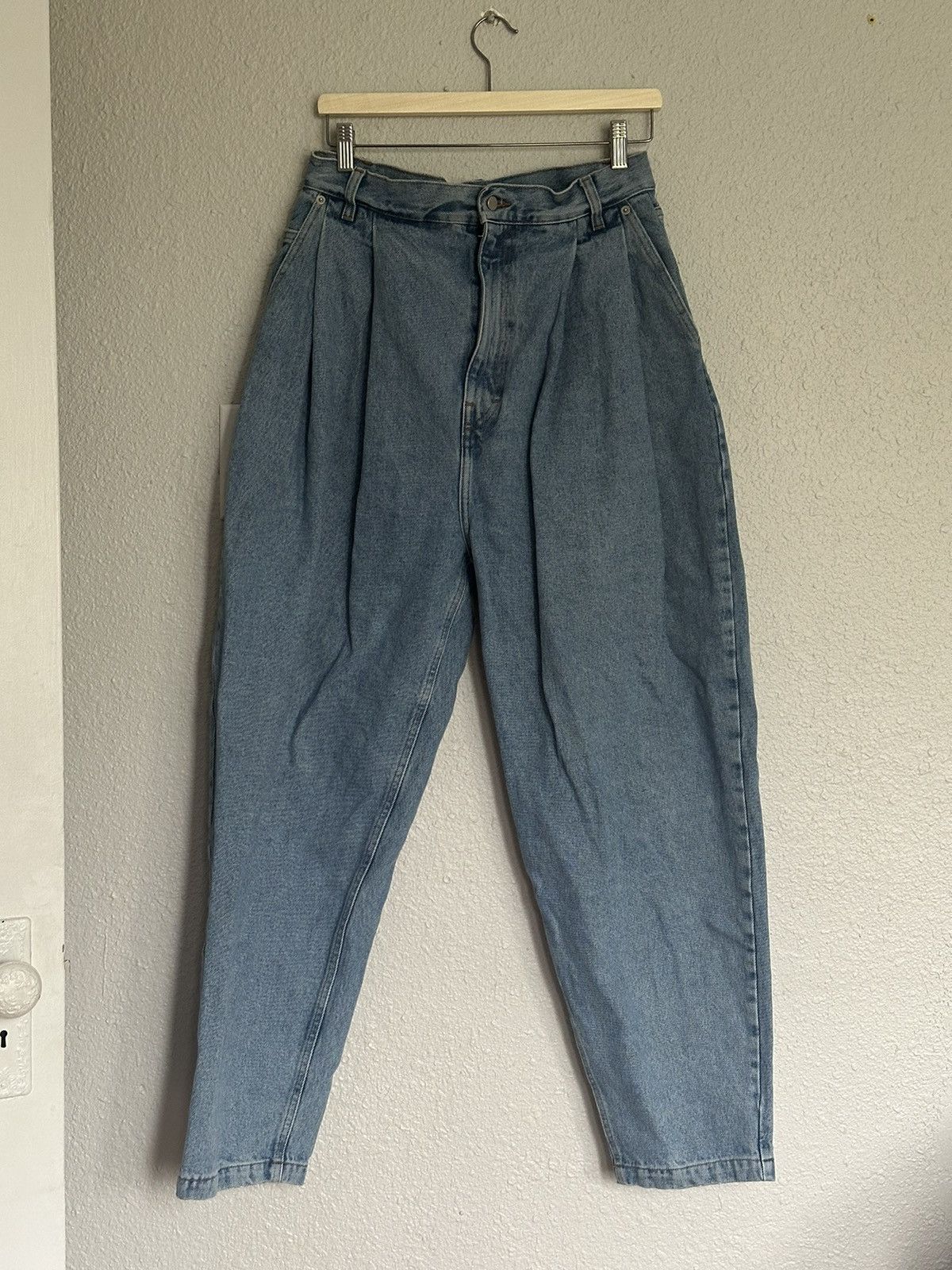 image of Hed Mayner Pleated Denim in Blue, Men's (Size 32)