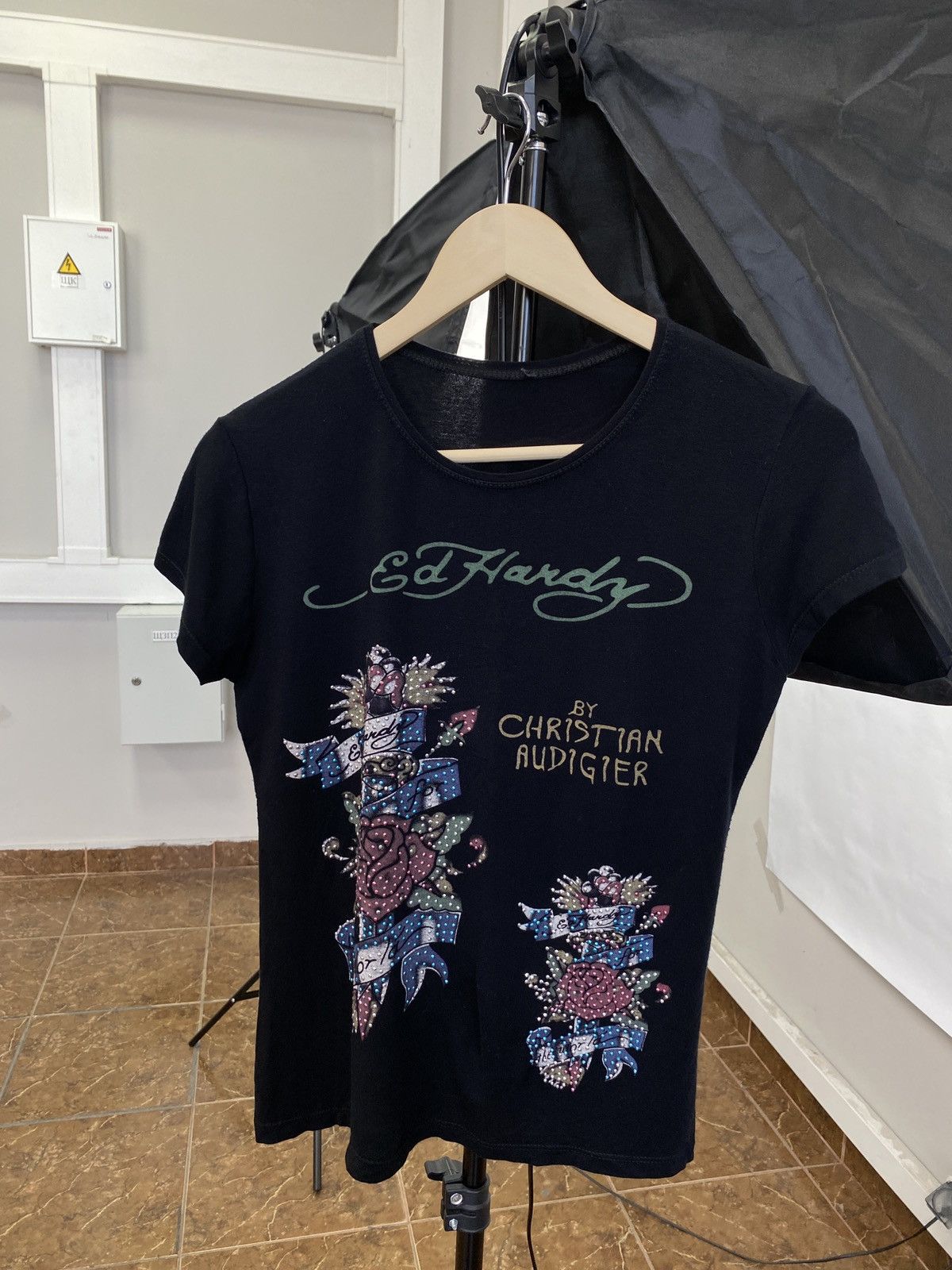 Christian Audigier 🇺🇸 Vintage Ed Hardy Christian Audigier Y2K T-Shirt Rare Retro Size M / US 6-8 / IT 42-44 - 1 Thumbnail
