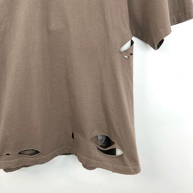 Balenciaga Balenciaga Brown big hole crack logo short sleeve Size US XS / EU 42 / 0 - 6 Thumbnail